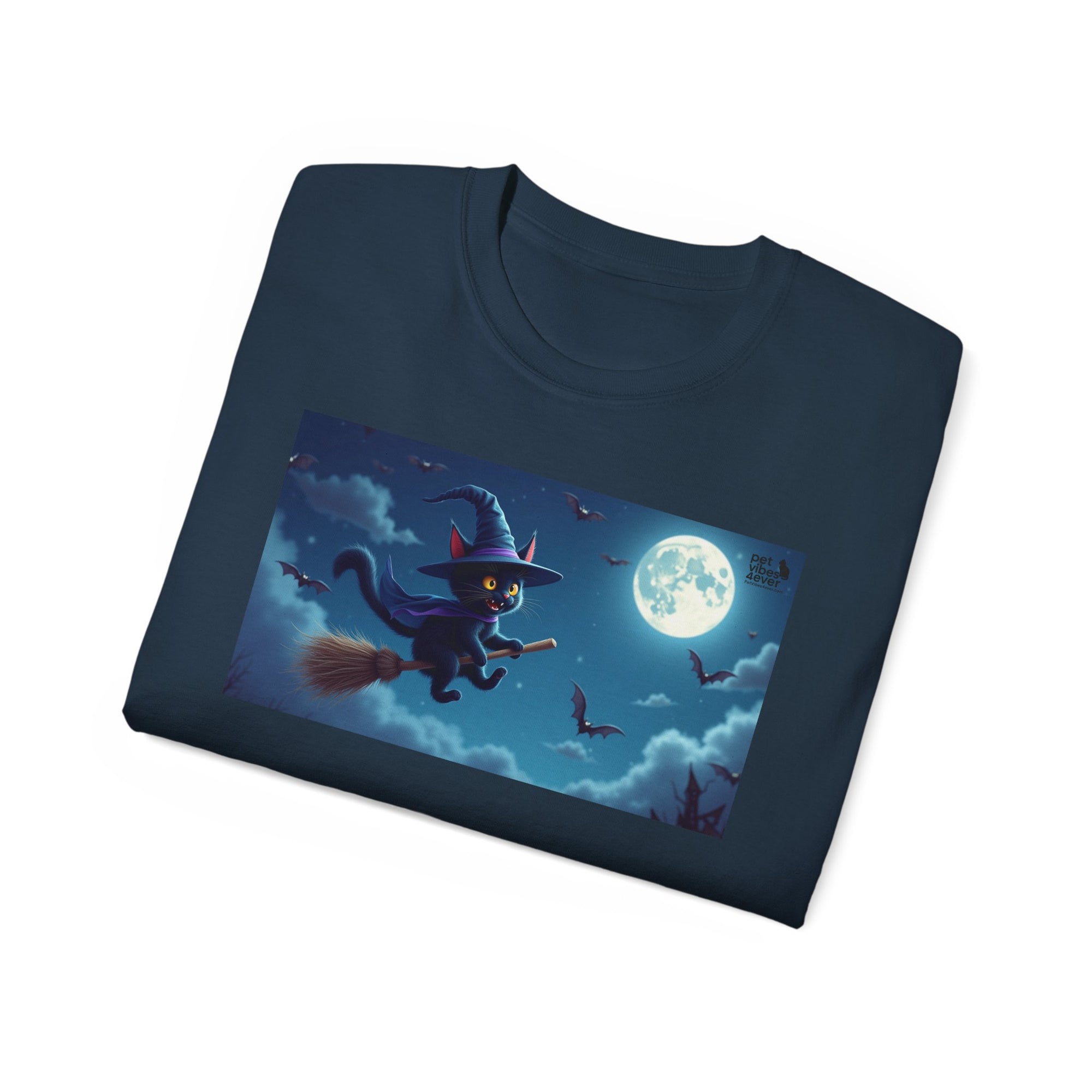 Moonlit Witch Unisex Tee | Spooky Vibes, Halloween Must-Have, Cozy Gift, Comfortable Everyday Wear, Magical Spirit Apparel
