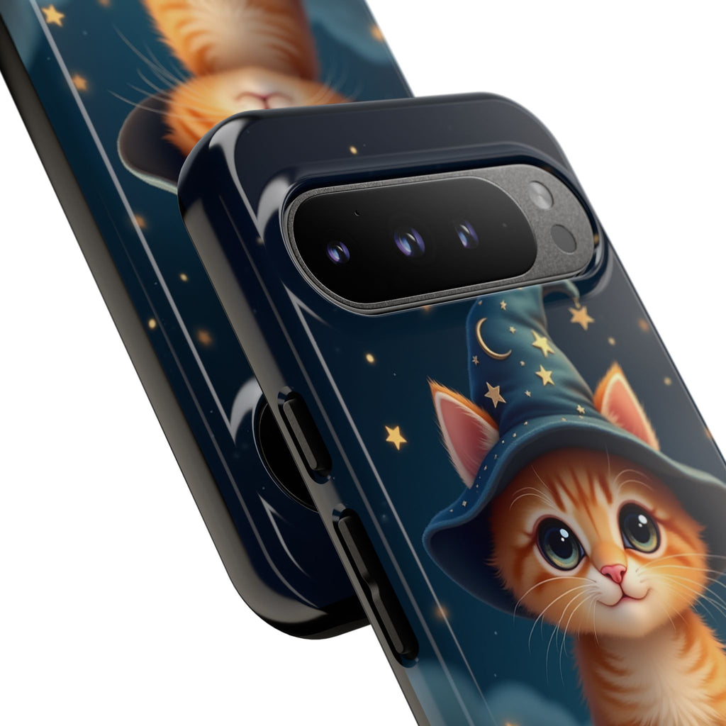 Cat-Themed Phone Case, Cute Cat Case, Pet Lover Gift, Kawaii Phone Accessory, Celestial Cat Design, Stylish Gadget Protector