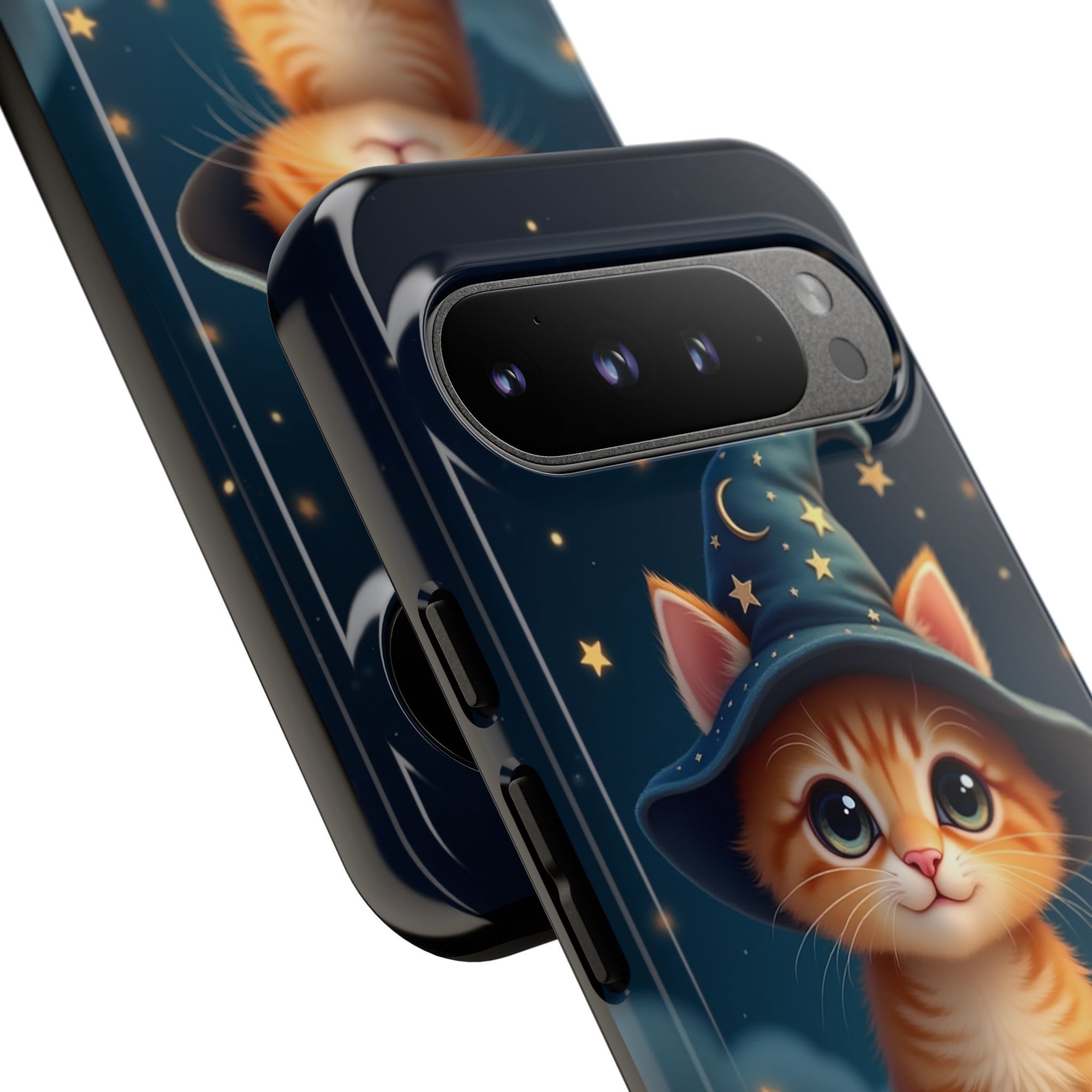 Cat-Themed Phone Case, Cute Cat Case, Pet Lover Gift, Kawaii Phone Accessory, Celestial Cat Design, Stylish Gadget Protector