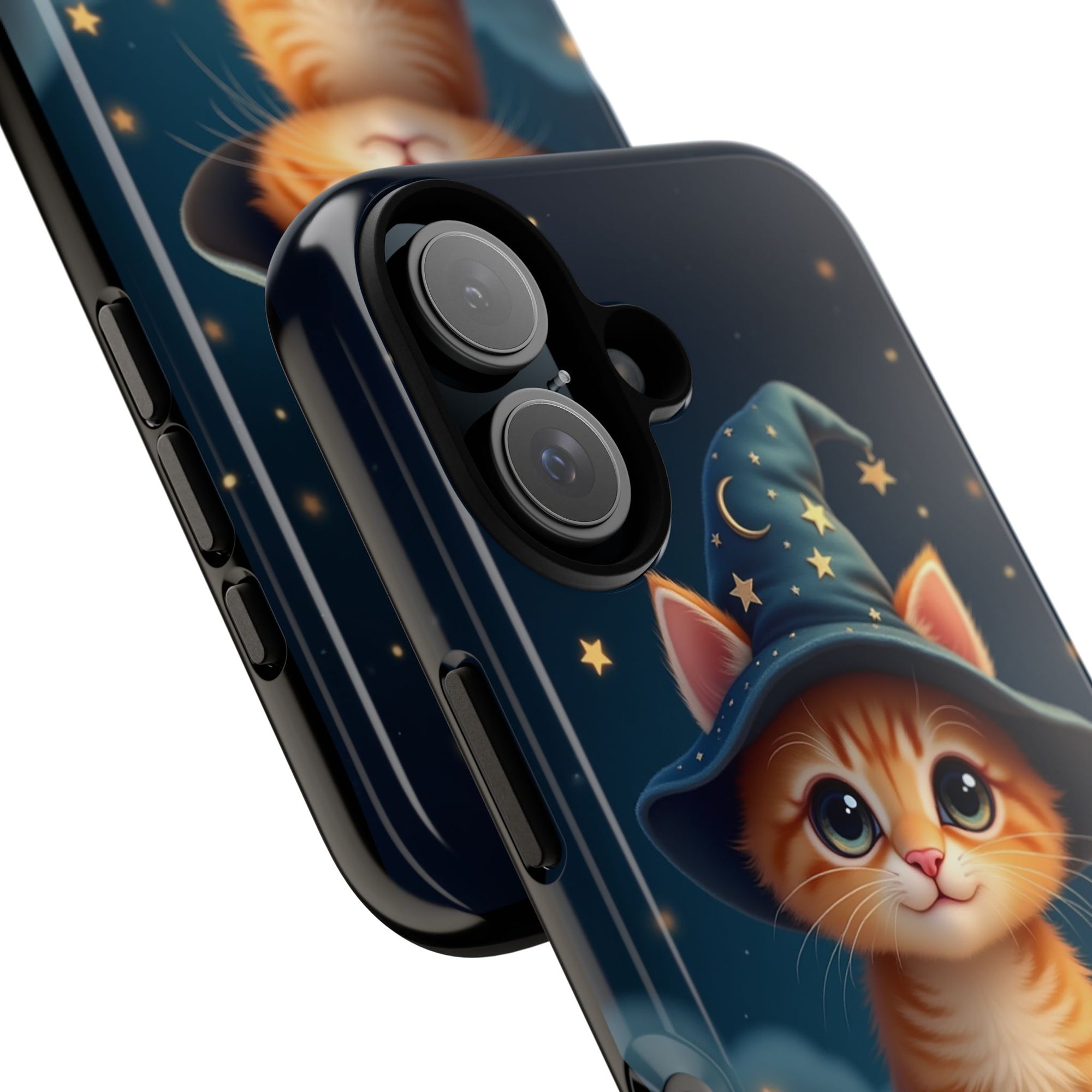 Cat-Themed Phone Case, Cute Cat Case, Pet Lover Gift, Kawaii Phone Accessory, Celestial Cat Design, Stylish Gadget Protector