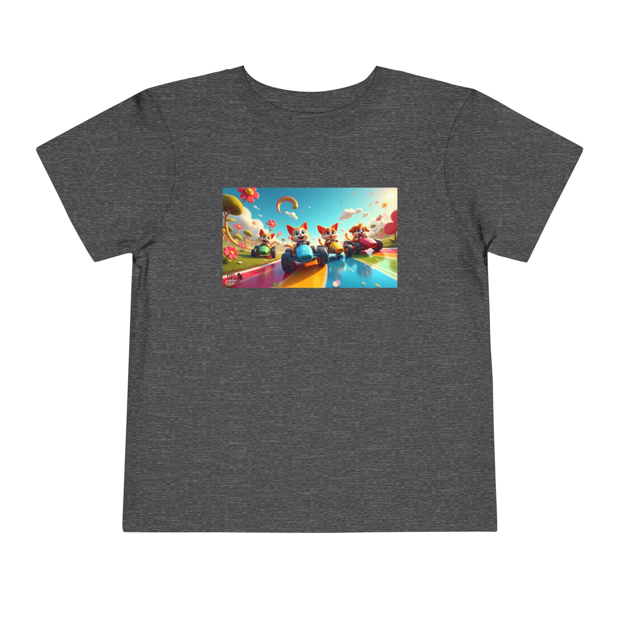 Colorful Toddler Short Sleeve Tee, Fun Kids T-Shirt, Summer Playwear, Birthday Gift, Rainbow Design Tee, Everyday Playwear