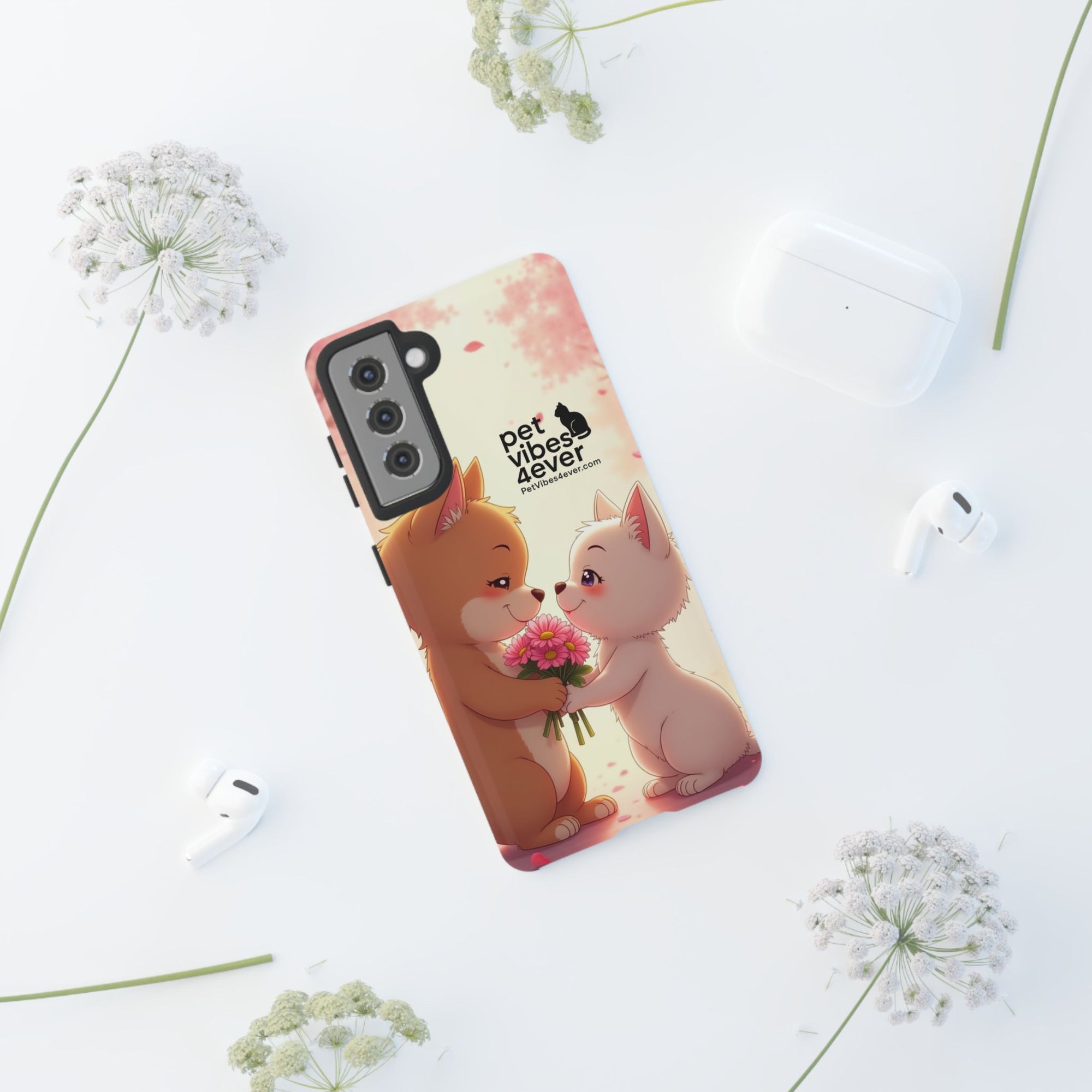 Cute Pet Themed Phone Case, Animal Lovers Gift, Valentine's Day, Cute Phone Cover, Pet Vibes Forever