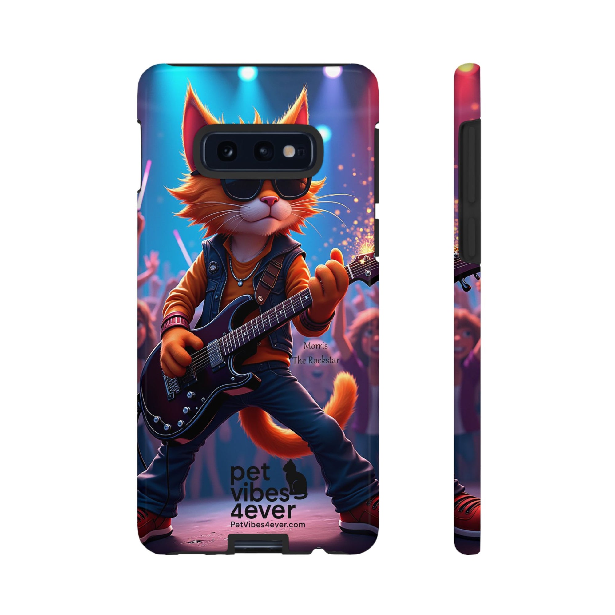 Guitar Cat Phone Case | Fun Pet Vibes | Unique Gift for Cat Lovers, Music Fans, Pet Owners, Birthday, Holidays, Personal Use
