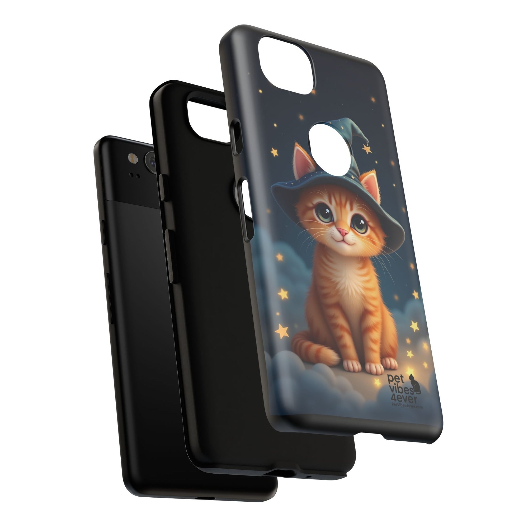 Cat-Themed Phone Case, Cute Cat Case, Pet Lover Gift, Kawaii Phone Accessory, Celestial Cat Design, Stylish Gadget Protector
