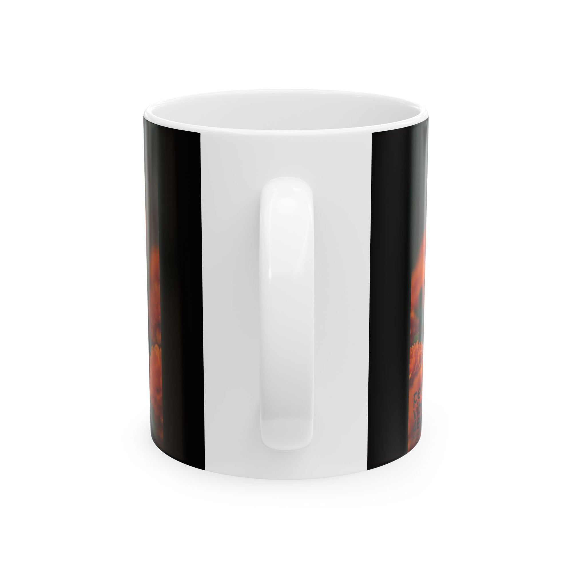 Cat Floral Ceramic Mug, Cute Cat Mug, Gift for Cat Lovers, Coffee Mug, Animal Lover's Gift