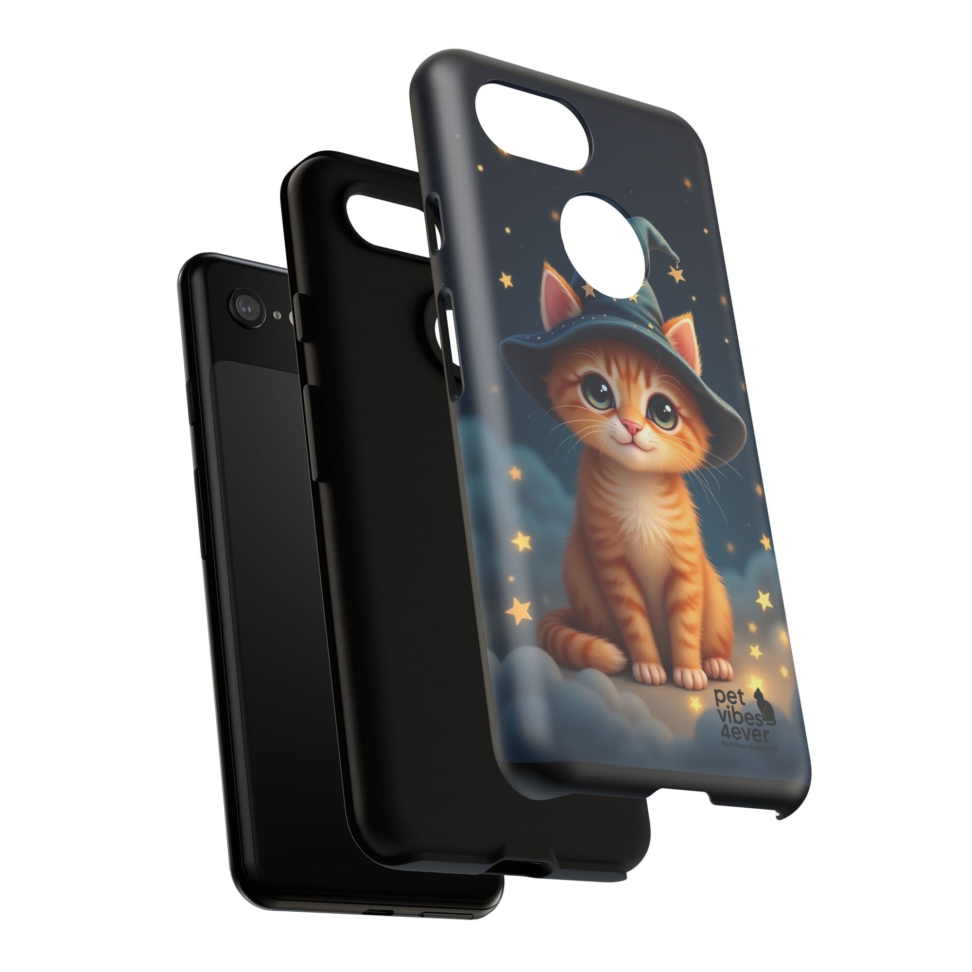 Cat-Themed Phone Case, Cute Cat Case, Pet Lover Gift, Kawaii Phone Accessory, Celestial Cat Design, Stylish Gadget Protector