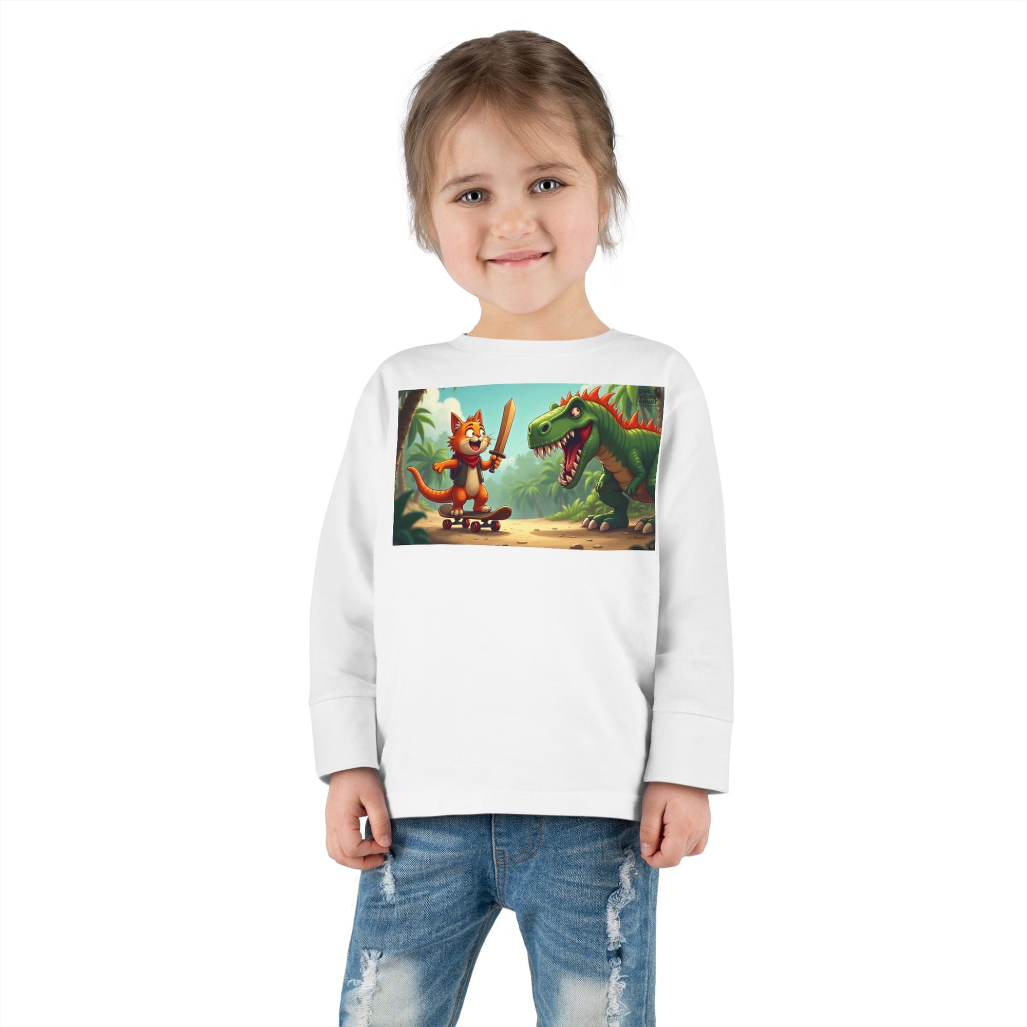 Whimsical Dinosaur Adventure Toddler Long Sleeve Tee - Perfect for Playdates, Birthdays, Family Outings, and Everyday Fun, Kids' [...]