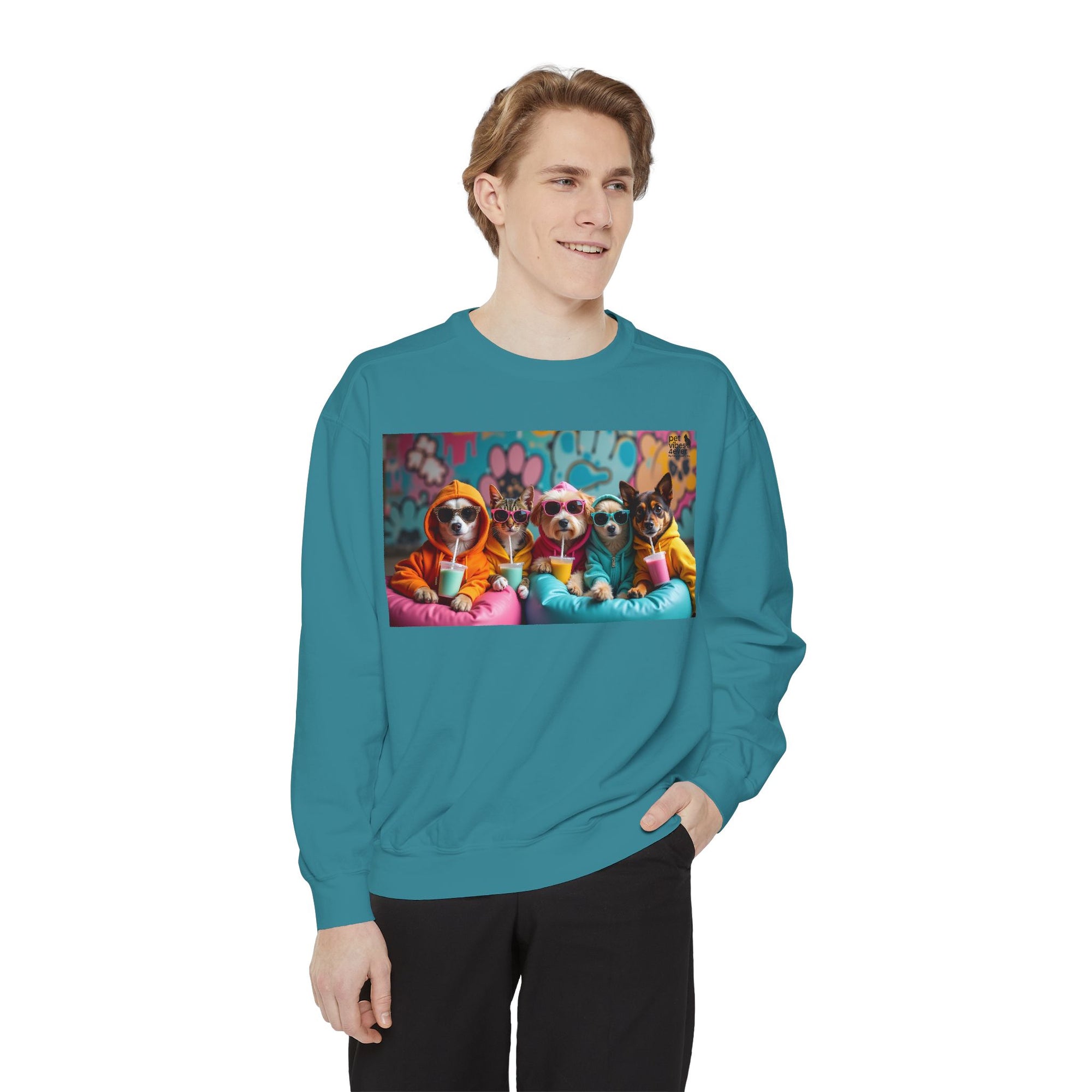 Colorful Dog Lovers Unisex Sweatshirt, Cozy Apparel for Pet Owners, Gift for Dog Lovers, Cute Animal Sweatshirt, Fun Casual Wear