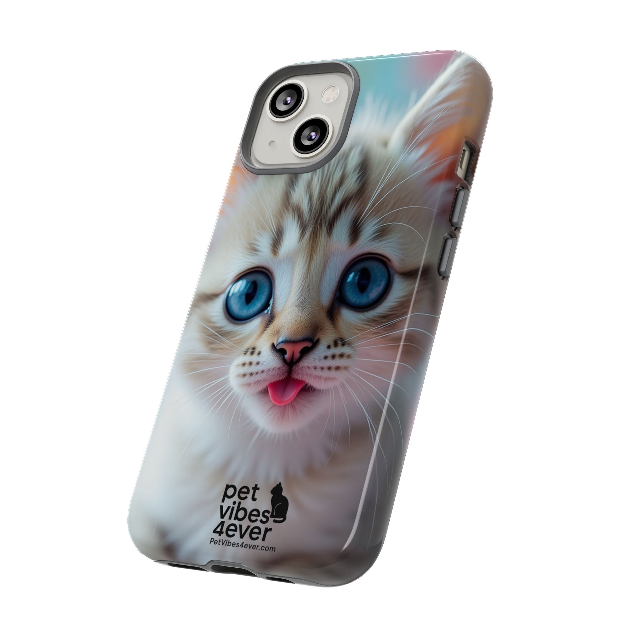 Cute Cat Phone Case, Pet Lover Gift, Unique Phone Cover, Animal Design Accessory, Fun Pet Vibes, Kitty Protection Shell