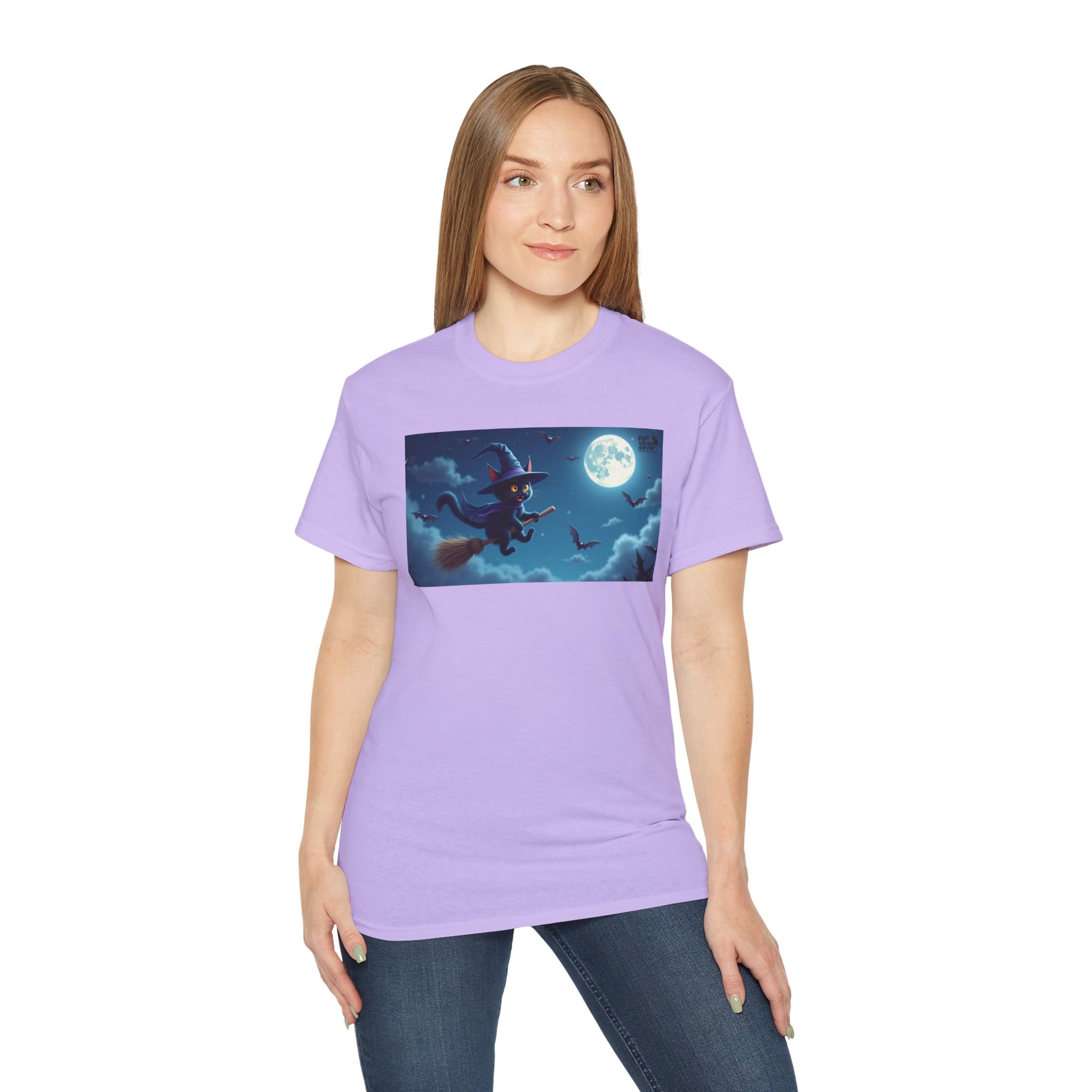 Moonlit Witch Unisex Tee | Spooky Vibes, Halloween Must-Have, Cozy Gift, Comfortable Everyday Wear, Magical Spirit Apparel