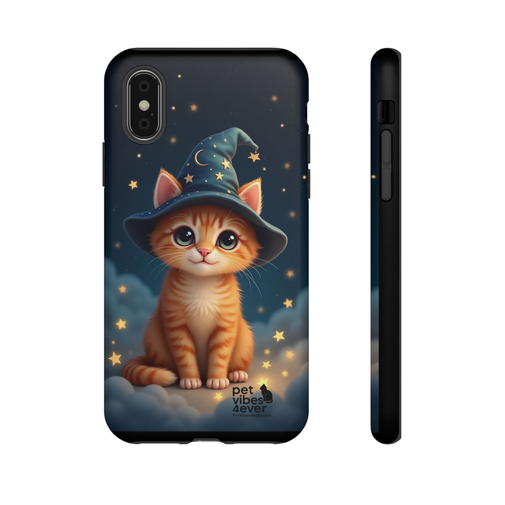 Cat-Themed Phone Case, Cute Cat Case, Pet Lover Gift, Kawaii Phone Accessory, Celestial Cat Design, Stylish Gadget Protector