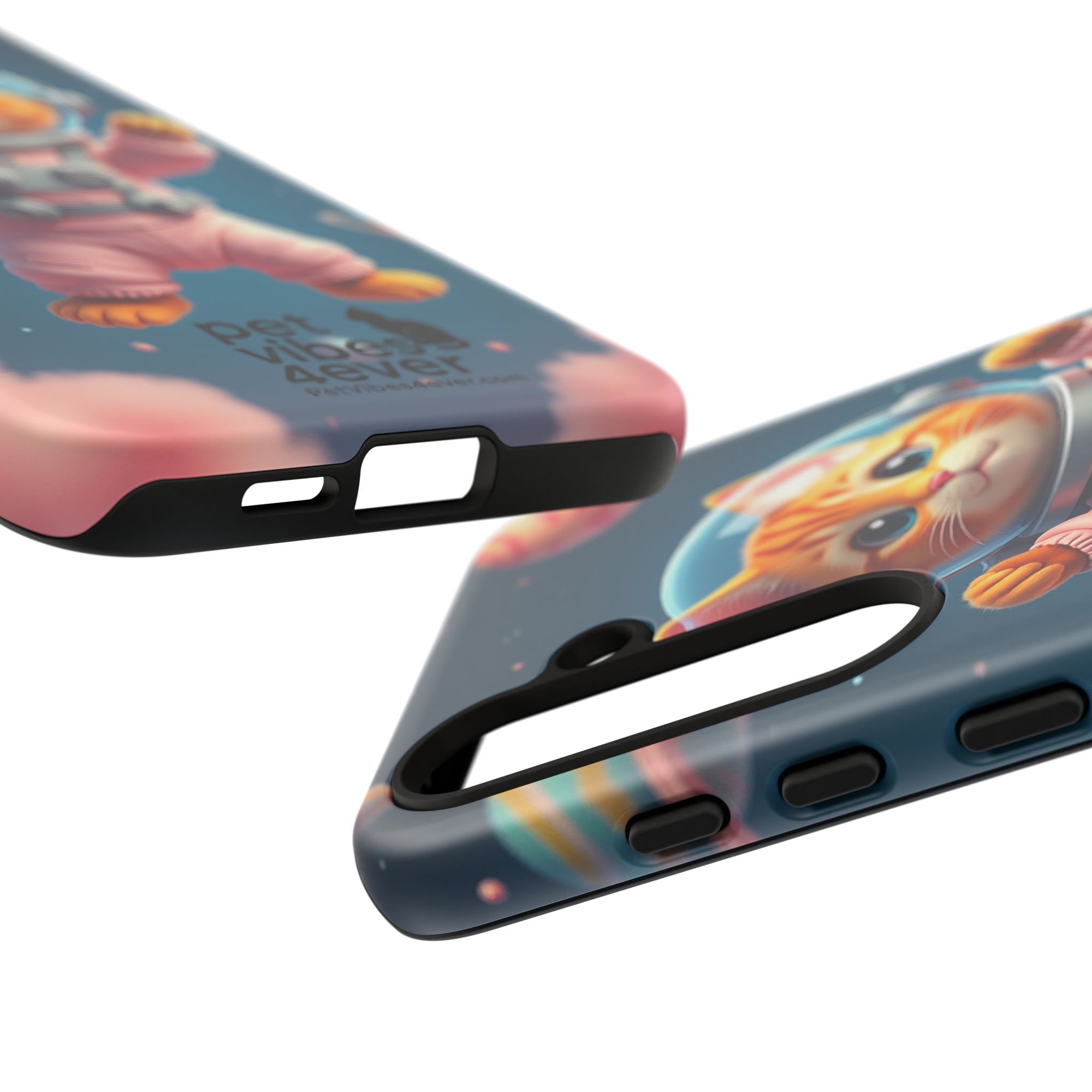 Cute Cat Phone Case, Astronaut Cat Case, Pet Lover Gift, Space Theme Accessories, Galaxy Cat Phone Cover