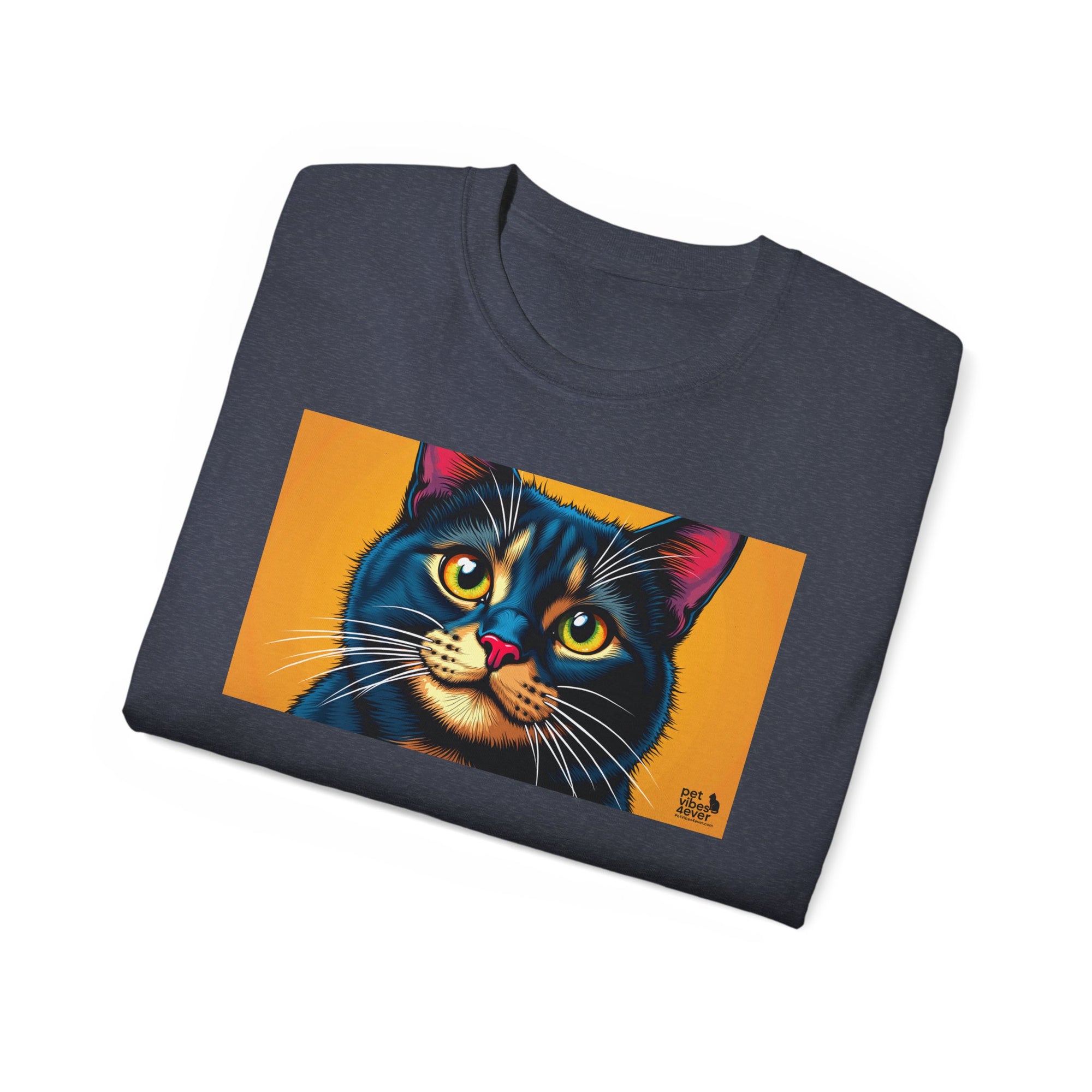Whimsical Cat Art Tee, Funny Cat Lover Shirt, Gift for Cat Owners, Unique Pet Theme Apparel, Cozy Everyday Wear, Birthday Gift