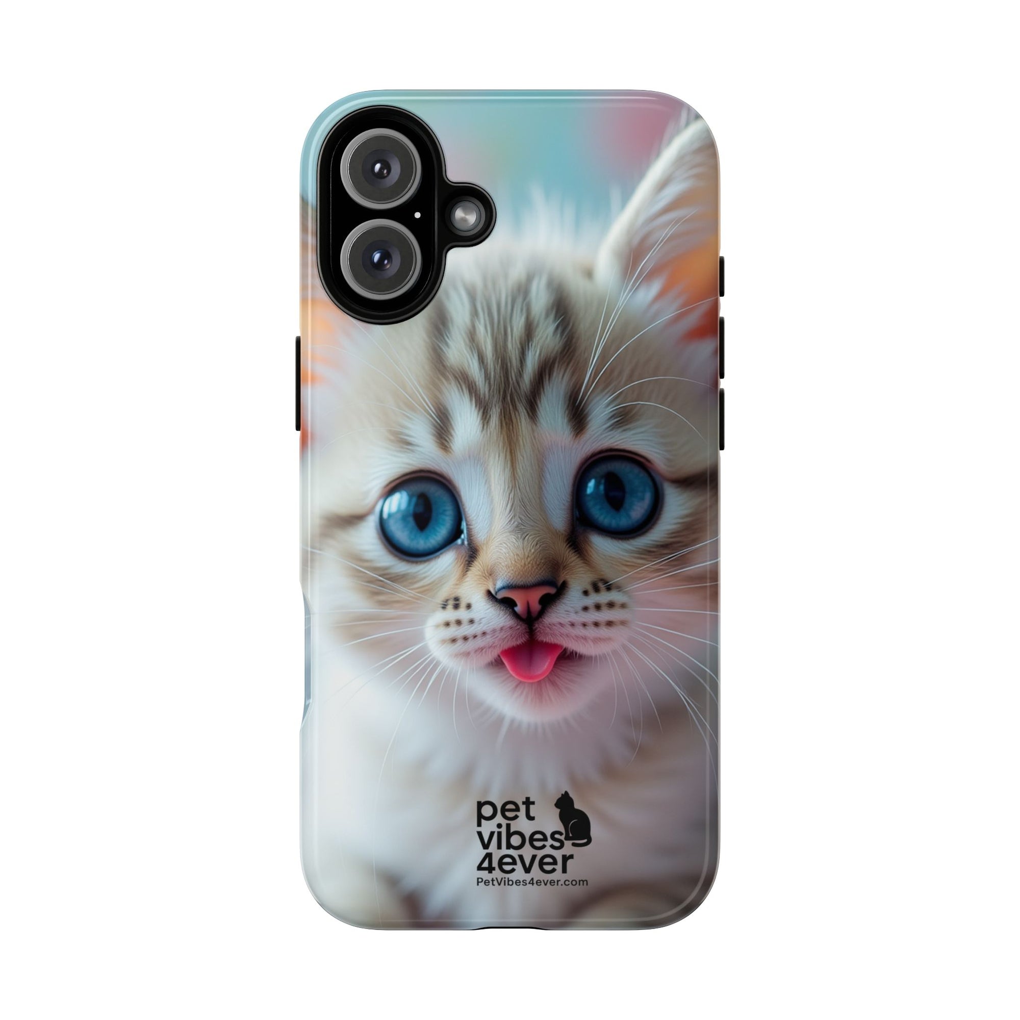 Cute Cat Phone Case, Pet Lover Gift, Unique Phone Cover, Animal Design Accessory, Fun Pet Vibes, Kitty Protection Shell