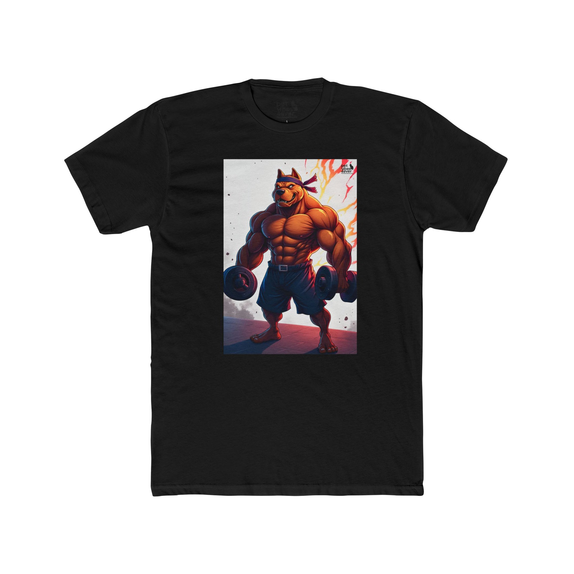 Muscle Bear Unisex Cotton Crew Tee, Gym Shirt, Fitness Apparel, Workout Top, Cartoon Graphic Tee, Gift for Him