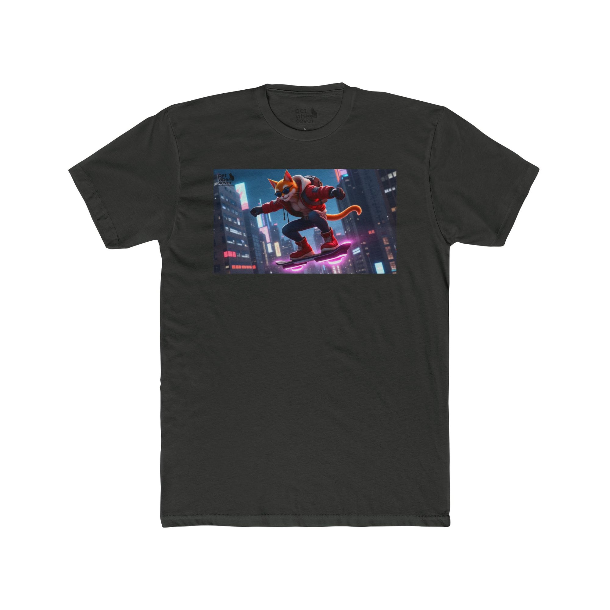 Urban Cat Adventure Tee | Cool Graphic T-Shirt, Streetwear, Anime Style, Skater Apparel, Gift for Cat Lovers, Summer Fashion