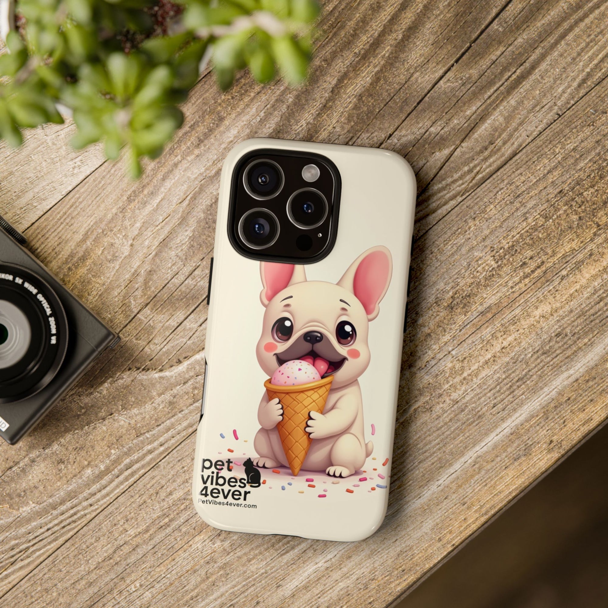 Cute Dog Case, Adorable Puppy Phone Cover, Pet Lover Gift, Ice Cream Design, Fun Accessories for Pet Owners
