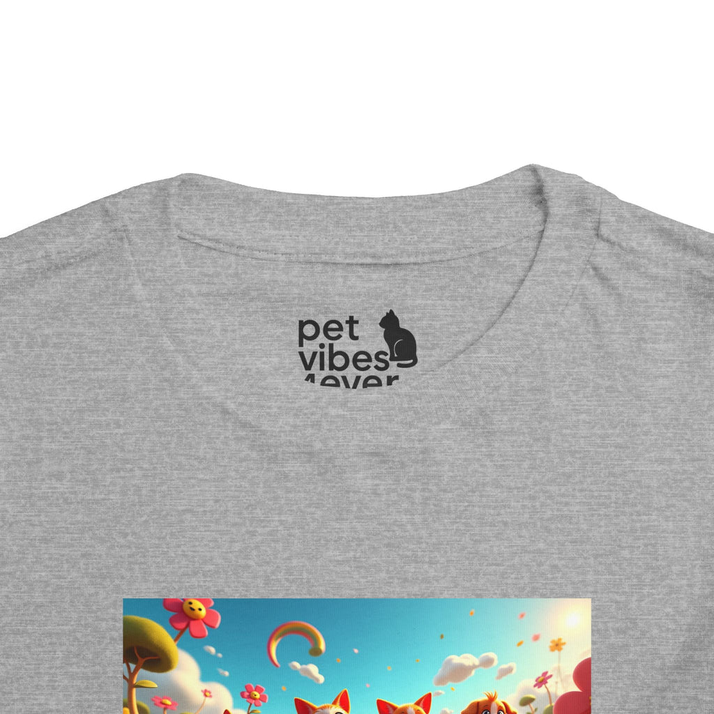 Colorful Toddler Short Sleeve Tee, Fun Kids T-Shirt, Summer Playwear, Birthday Gift, Rainbow Design Tee, Everyday Playwear
