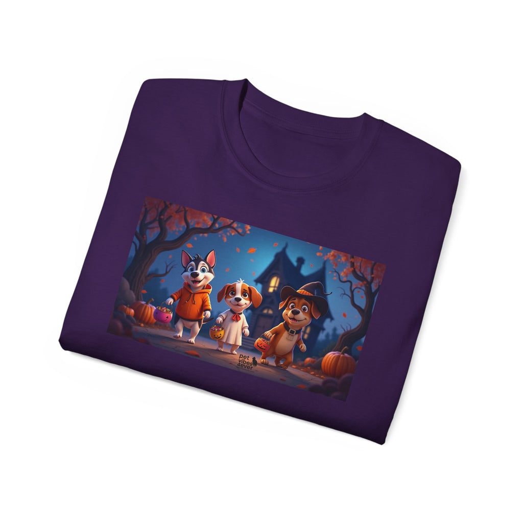 Whimsical Halloween Animal Tee, Unisex Cotton Shirt, Cute Graphic Tee, Fall Festival Apparel, Spooky Season Gift