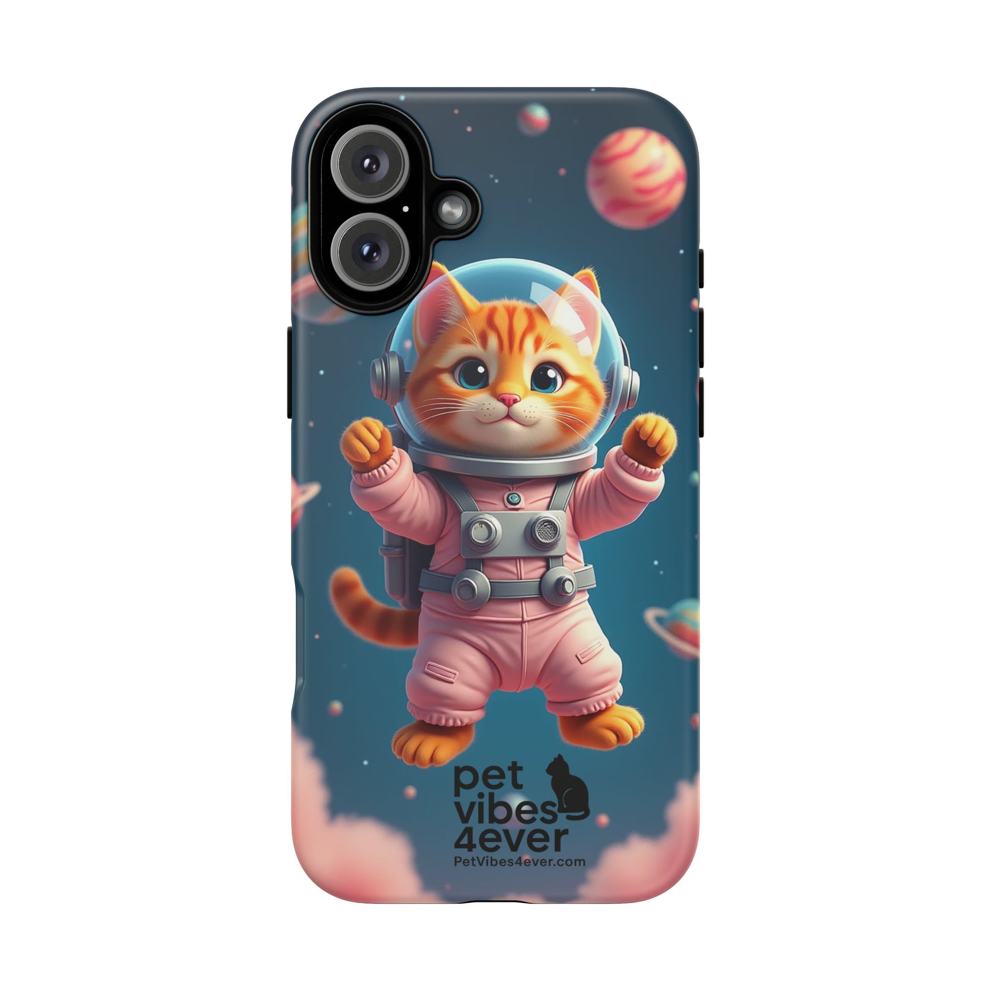 Cute Cat Phone Case, Cat Lovers Gift, Astrological Accessories, Fun Tech Gear, Space Theme Phone Cover