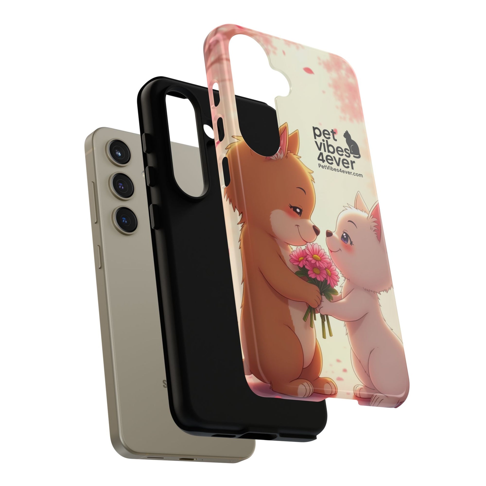Cute Pet Themed Phone Case, Animal Lovers Gift, Valentine's Day, Cute Phone Cover, Pet Vibes Forever