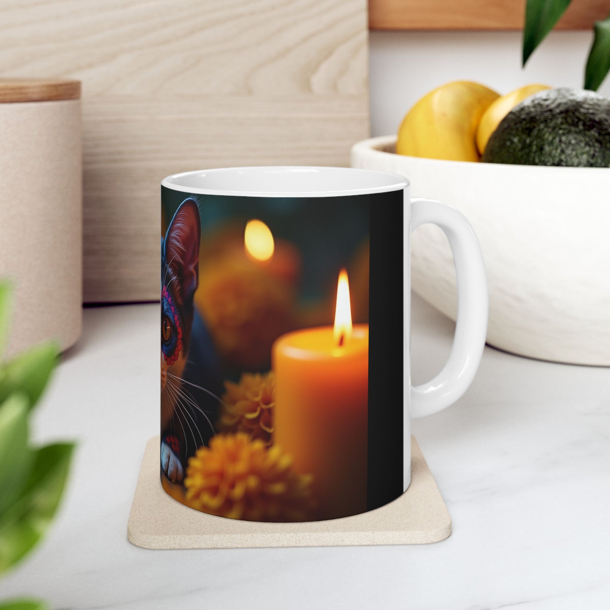 Colorful Cat Ceramic Mug - Perfect for Cat Lovers, Gift for Birthdays, Cute Home Decor, Coffee Tea Lover, Unique Artwork