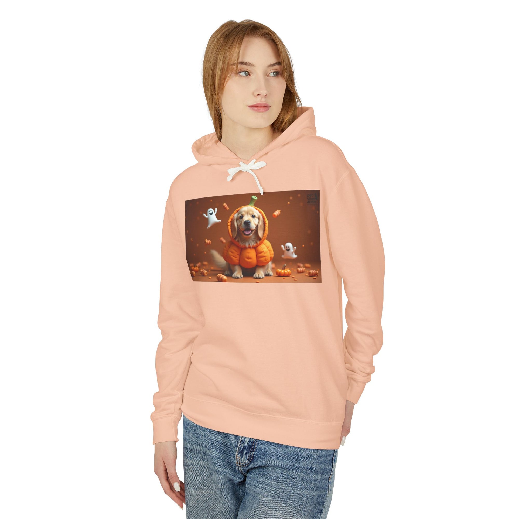 Cozy Halloween Dog Hoodie, Unisex Lightweight Sweatshirt, Perfect Fall Gift, Pet Lovers Apparel, Spooky Season Sweatshirt