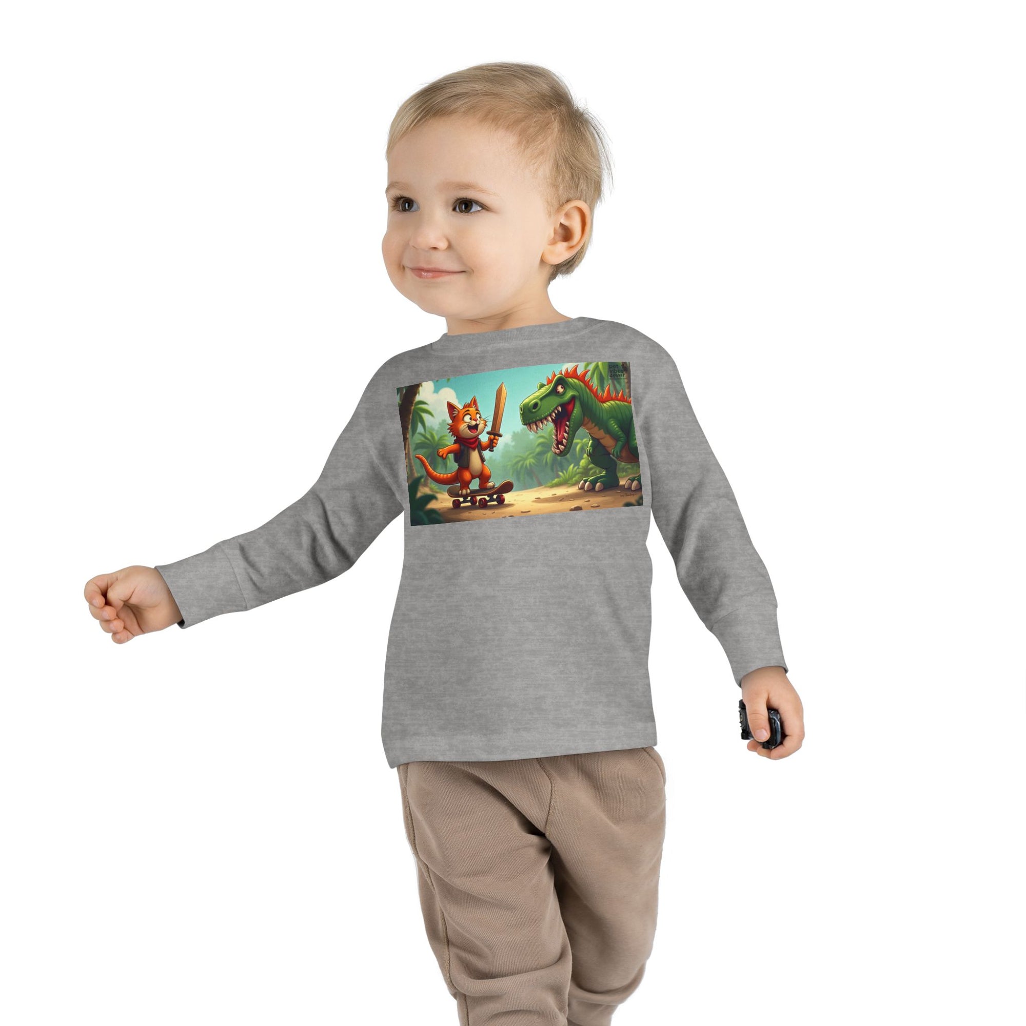 Whimsical Dinosaur Adventure Toddler Long Sleeve Tee - Perfect for Playdates, Birthdays, Family Outings, and Everyday Fun, Kids' [...]