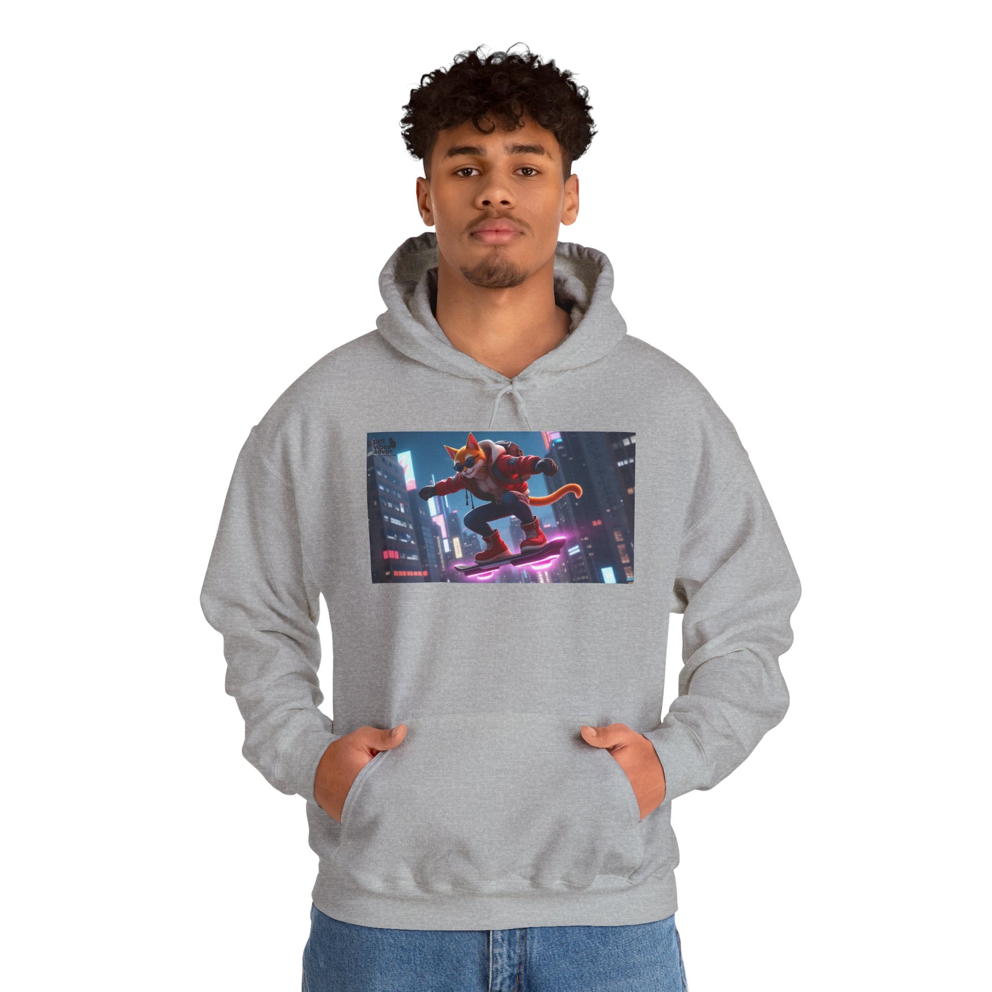 Urban Jungle Unisex Hoodie - Retro Neon Design, Streetwear Sweatshirt, Perfect for Teens, Gift for Video Game Lovers, Cozy Layering