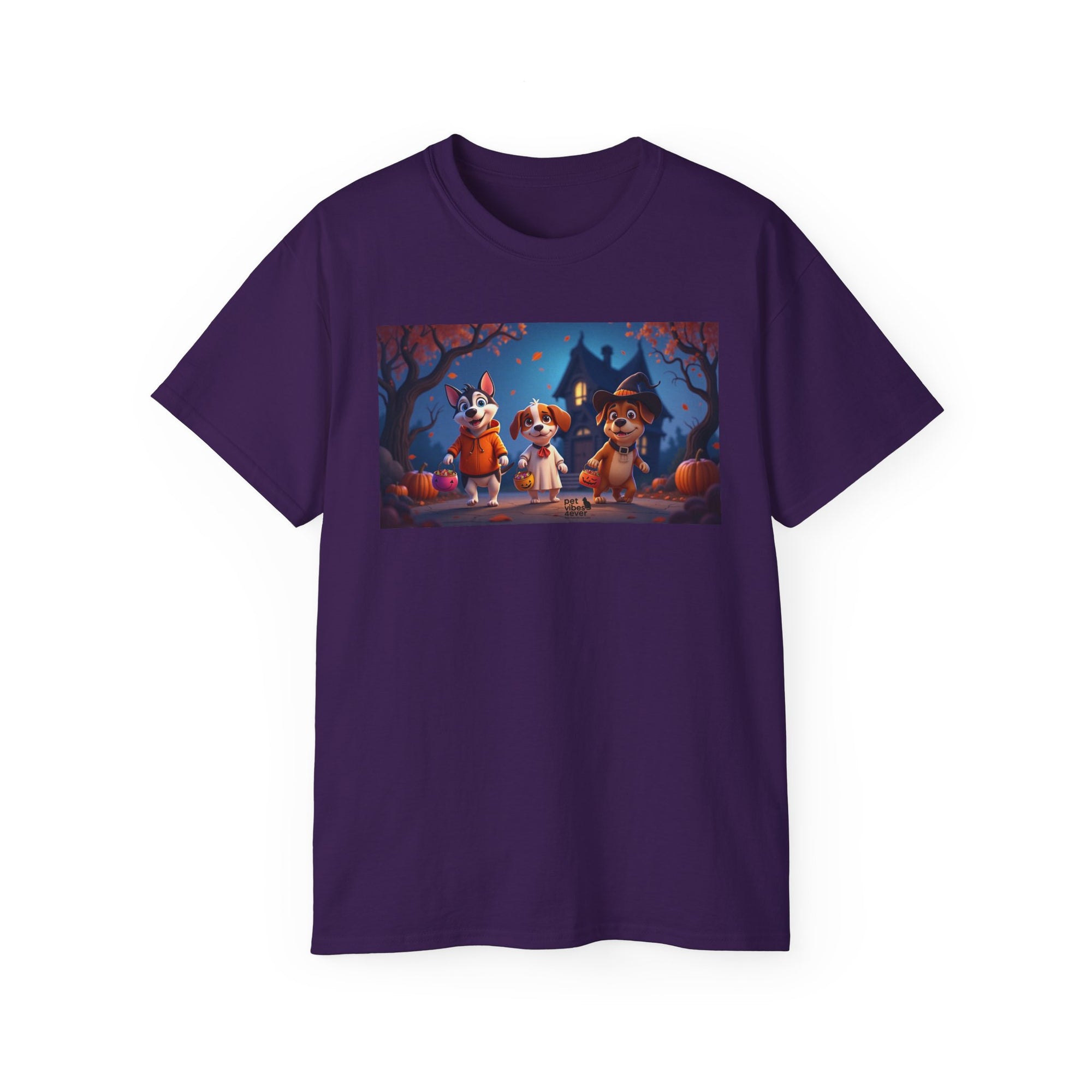Whimsical Halloween Animal Tee, Unisex Cotton Shirt, Cute Graphic Tee, Fall Festival Apparel, Spooky Season Gift