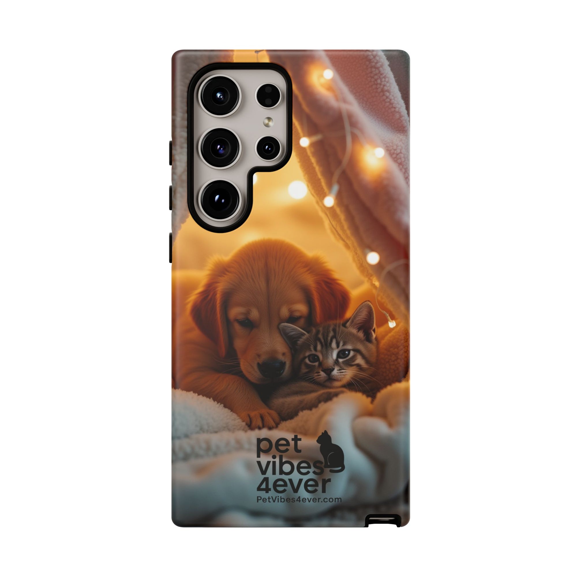 Pet Vibes Phone Case - Cute Dog & Cat Design, Animal Lover Gift, Customizable Pet Phone Cover, Collage Print Case for Kids