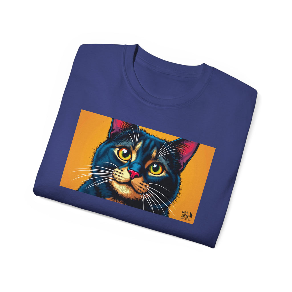 Whimsical Cat Art Tee, Funny Cat Lover Shirt, Gift for Cat Owners, Unique Pet Theme Apparel, Cozy Everyday Wear, Birthday Gift