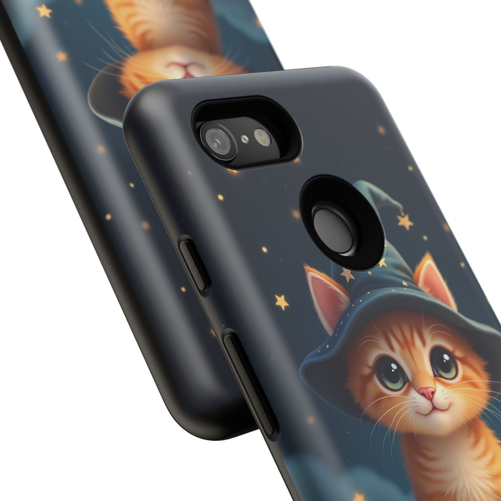 Cat-Themed Phone Case, Cute Cat Case, Pet Lover Gift, Kawaii Phone Accessory, Celestial Cat Design, Stylish Gadget Protector