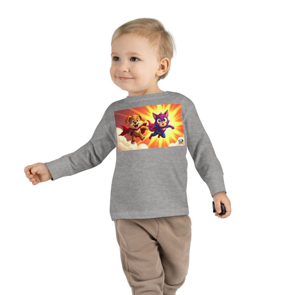Toddler Superhero Long Sleeve Tee, Kids Shirt, Playtime Apparel, Gift for Toddlers, Fun Family Outing Clothing
