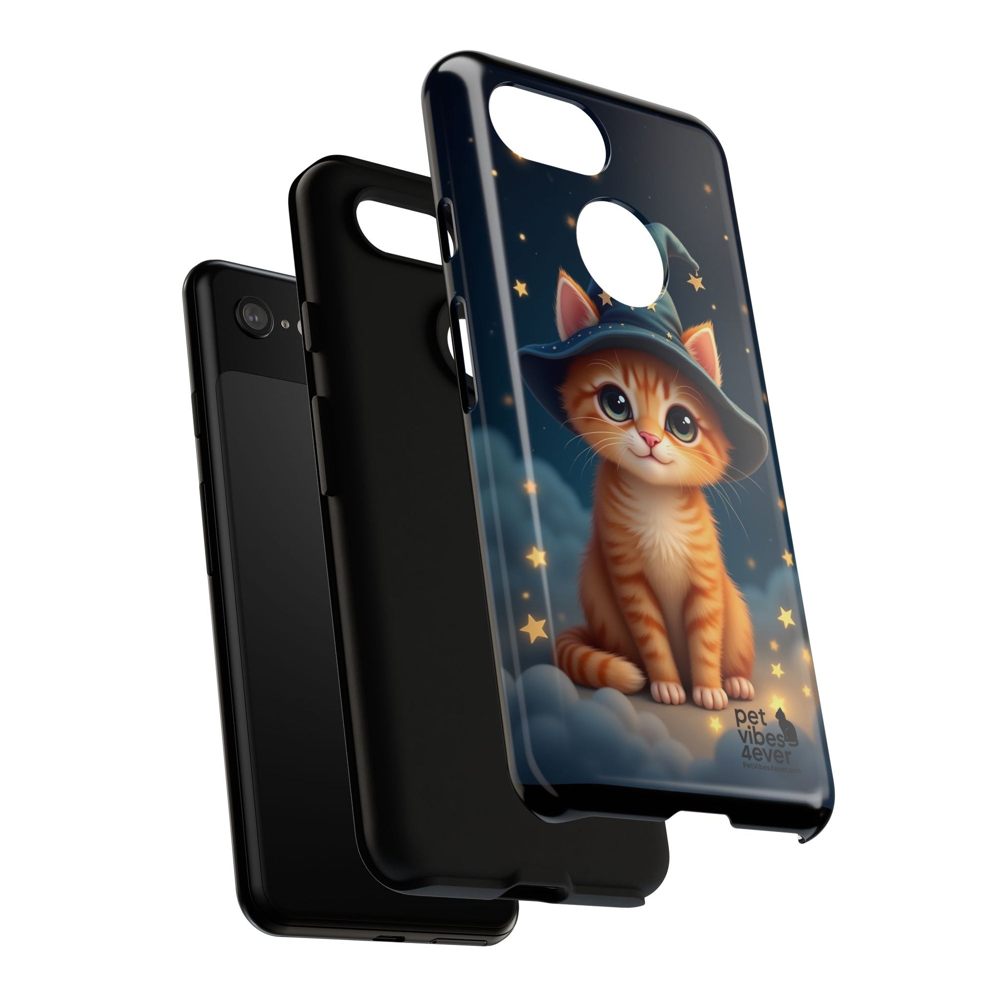 Cat-Themed Phone Case, Cute Cat Case, Pet Lover Gift, Kawaii Phone Accessory, Celestial Cat Design, Stylish Gadget Protector