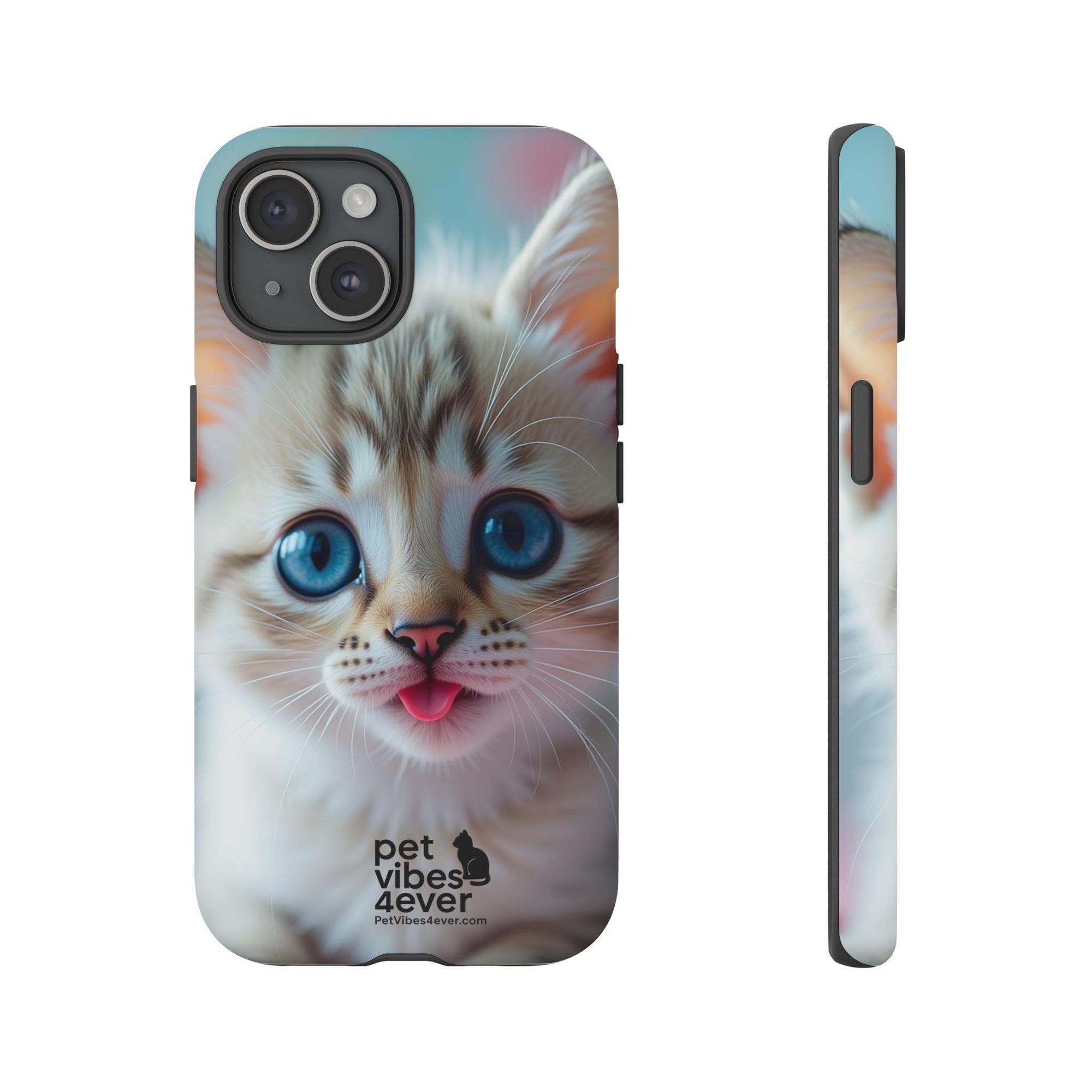 Cute Cat Phone Case, Pet Lover Gift, Unique Phone Cover, Animal Design Accessory, Fun Pet Vibes, Kitty Protection Shell