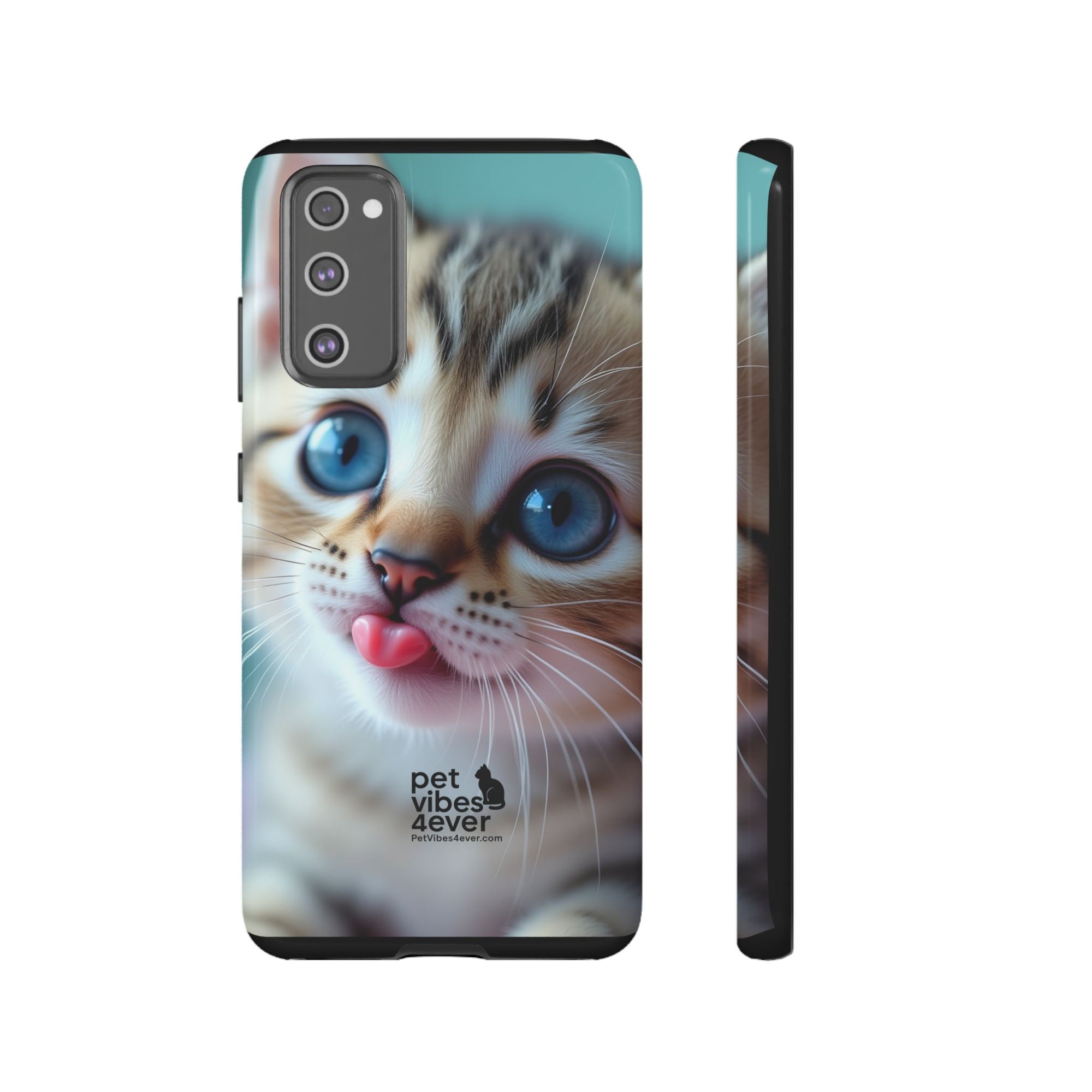 Cute Cat Phone Case, Pet Lover Gift, Durable Phone Cover, Animal Print Case, Cute Kitten Accessory