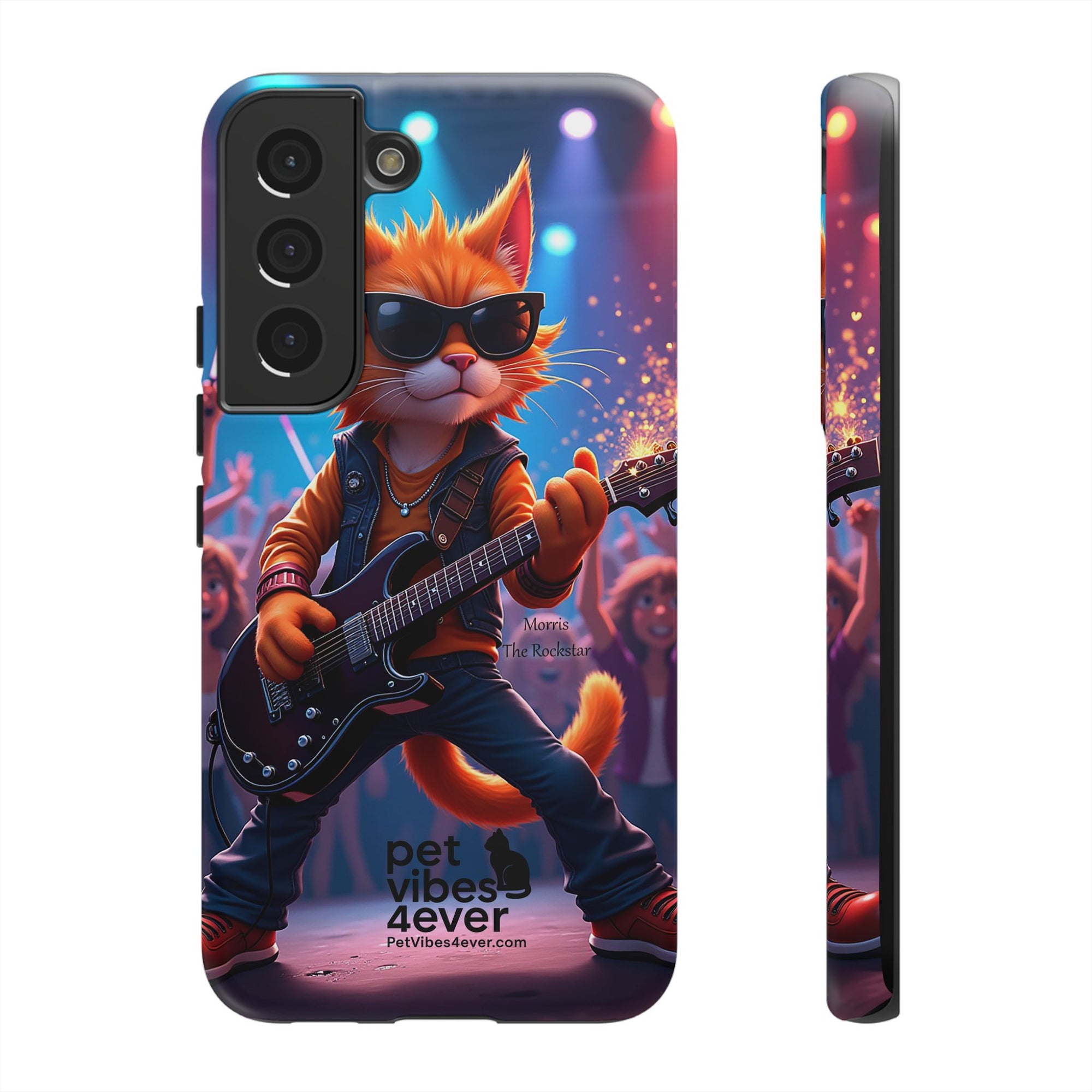 Guitar Cat Phone Case | Fun Pet Vibes | Unique Gift for Cat Lovers, Music Fans, Pet Owners, Birthday, Holidays, Personal Use