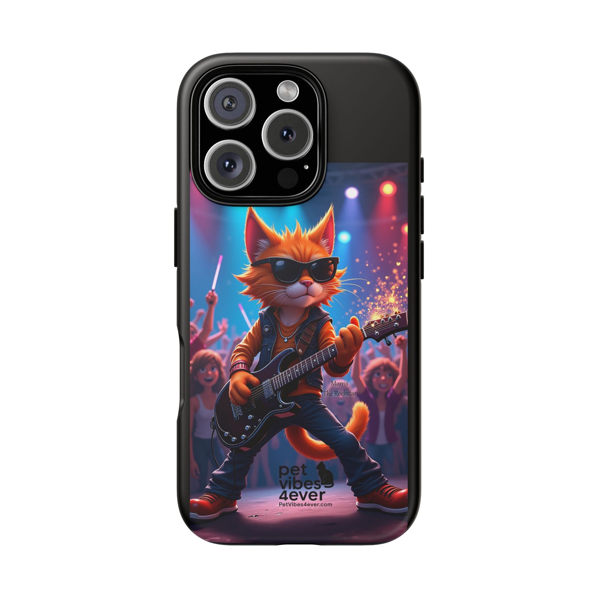 Rocking Cat Phone Case, Fun Cat Phone Cover, Cool Pet Vibes Gift, Music Lover Accessory, Unique Cat Phone Case