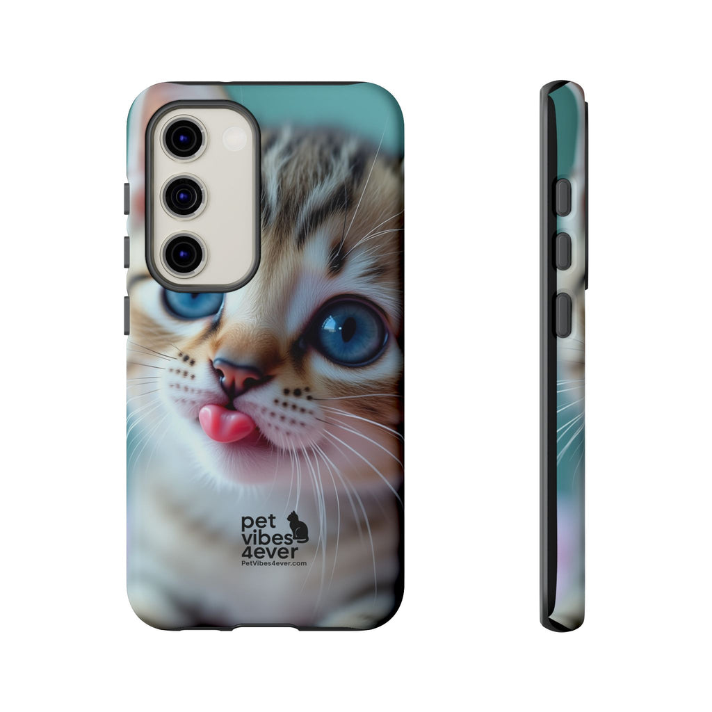 Cute Cat Phone Case, Pet Lover Gift, Durable Phone Cover, Animal Print Case, Cute Kitten Accessory
