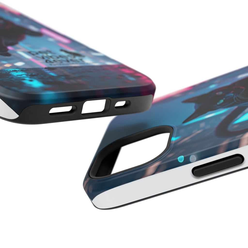 Cat-Themed Phone Case with Pet Vibes Design, Impact-Resistant Phone Case, Gift for Cat Lovers, Cute Pet Merchandise, Stylish Phone Accessory