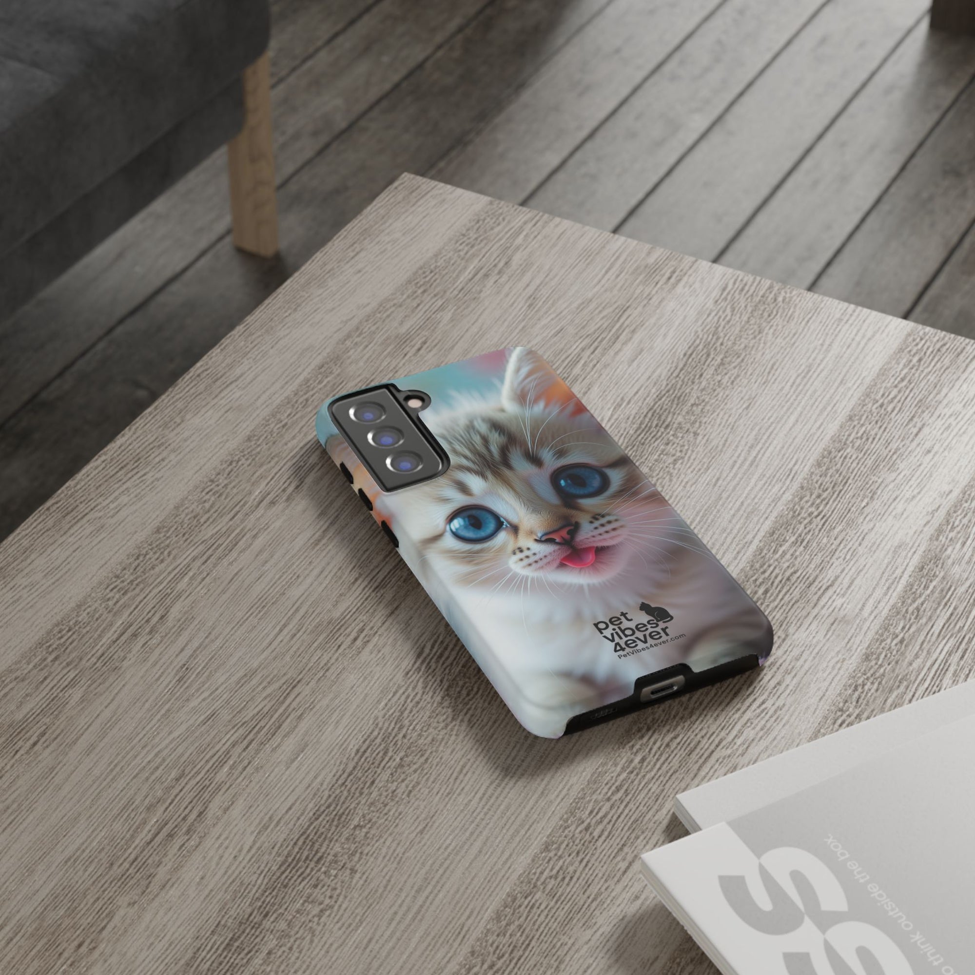 Cute Cat Phone Case with Pet Vibes, Perfect Gift for Cat Lovers, Fun Tech Accessories for Birthdays, Animal Lovers, Kawaii Style