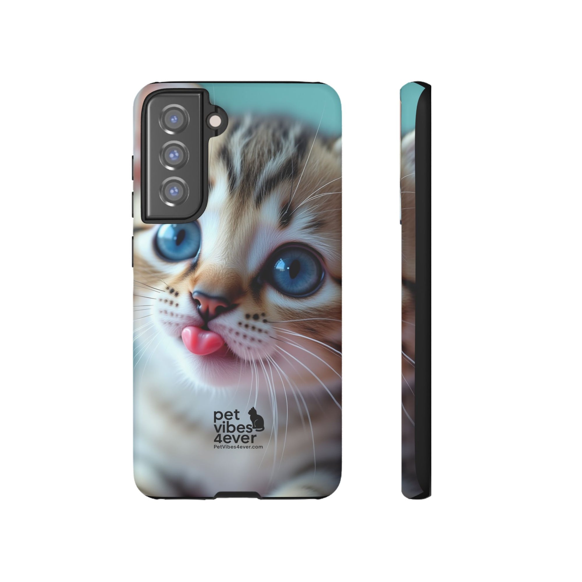 Cute Cat Phone Case, Pet Lover Gift, Durable Phone Cover, Animal Print Case, Cute Kitten Accessory