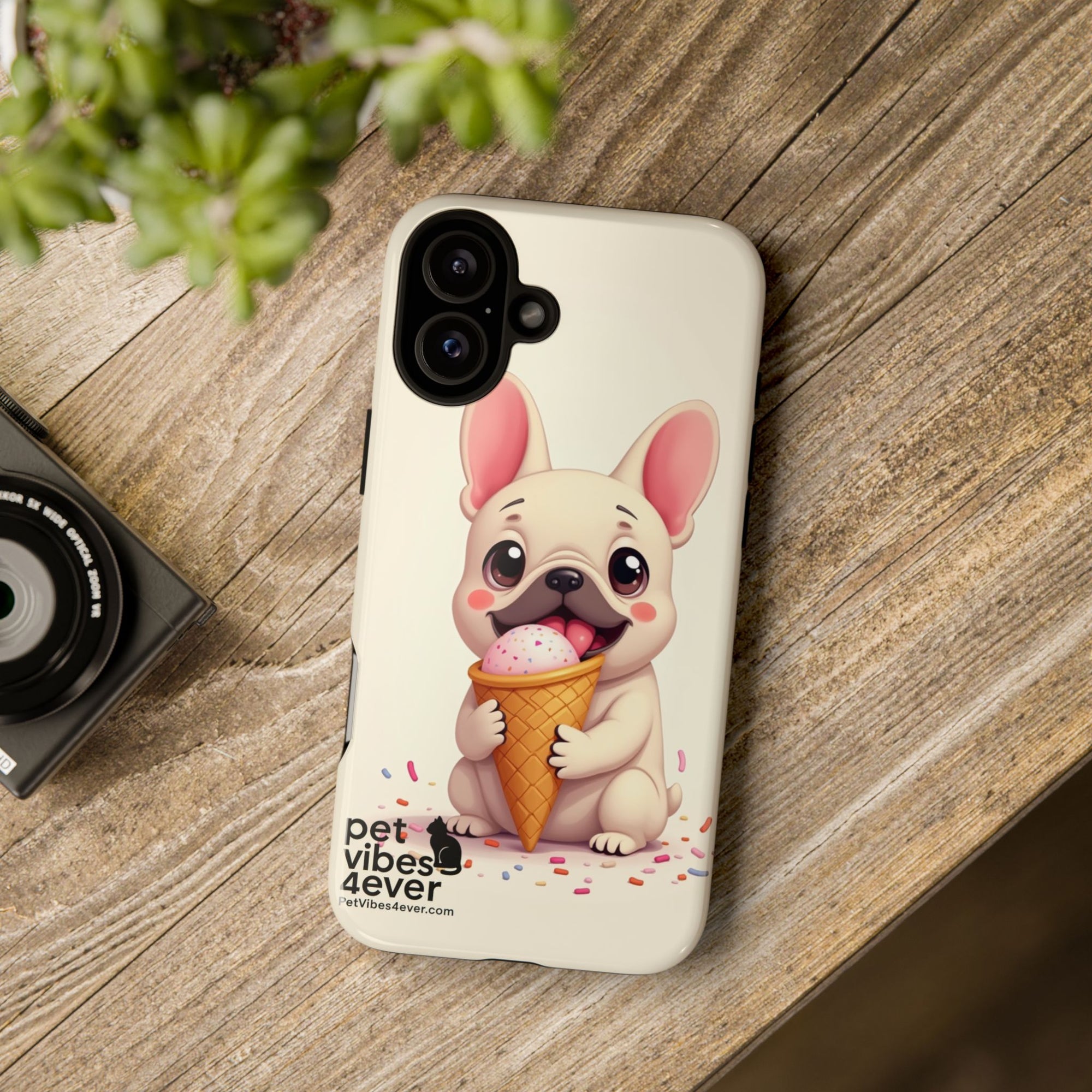 Cute Dog Case, Adorable Puppy Phone Cover, Pet Lover Gift, Ice Cream Design, Fun Accessories for Pet Owners