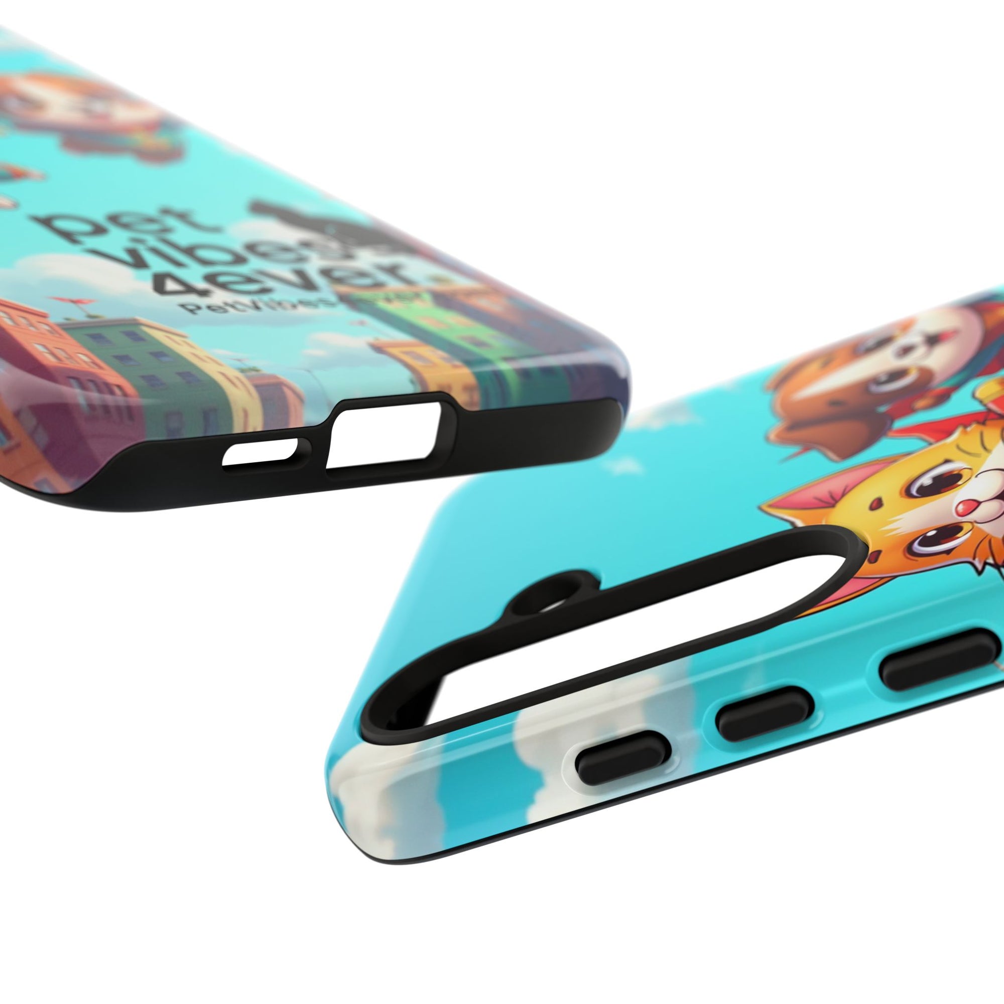 Pet Vibes Forever Tough Phone Cases, Cute Dog and Cat Design, Pet Lover Gift, Fun Phone Accessory, Animal Theme Decor