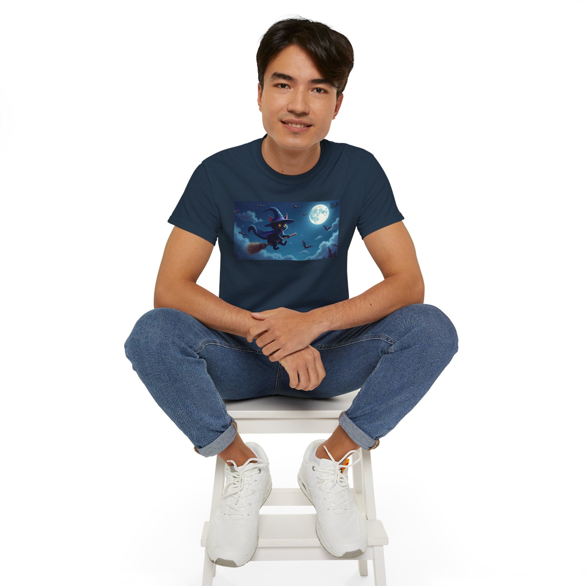 Moonlit Witch Unisex Tee | Spooky Vibes, Halloween Must-Have, Cozy Gift, Comfortable Everyday Wear, Magical Spirit Apparel