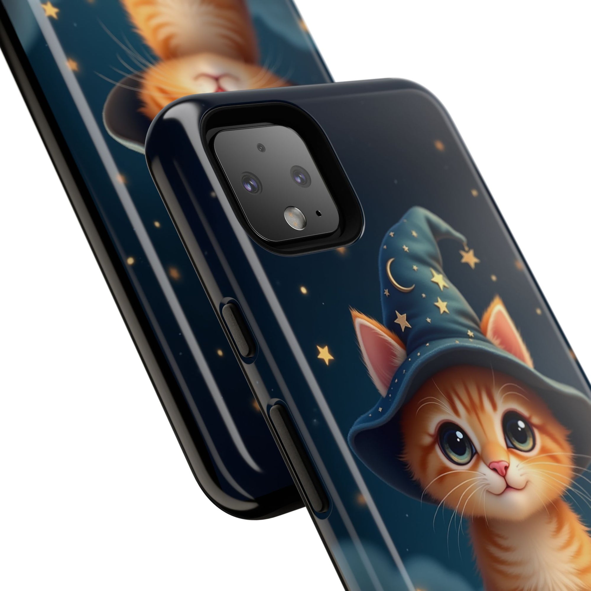 Cat-Themed Phone Case, Cute Cat Case, Pet Lover Gift, Kawaii Phone Accessory, Celestial Cat Design, Stylish Gadget Protector