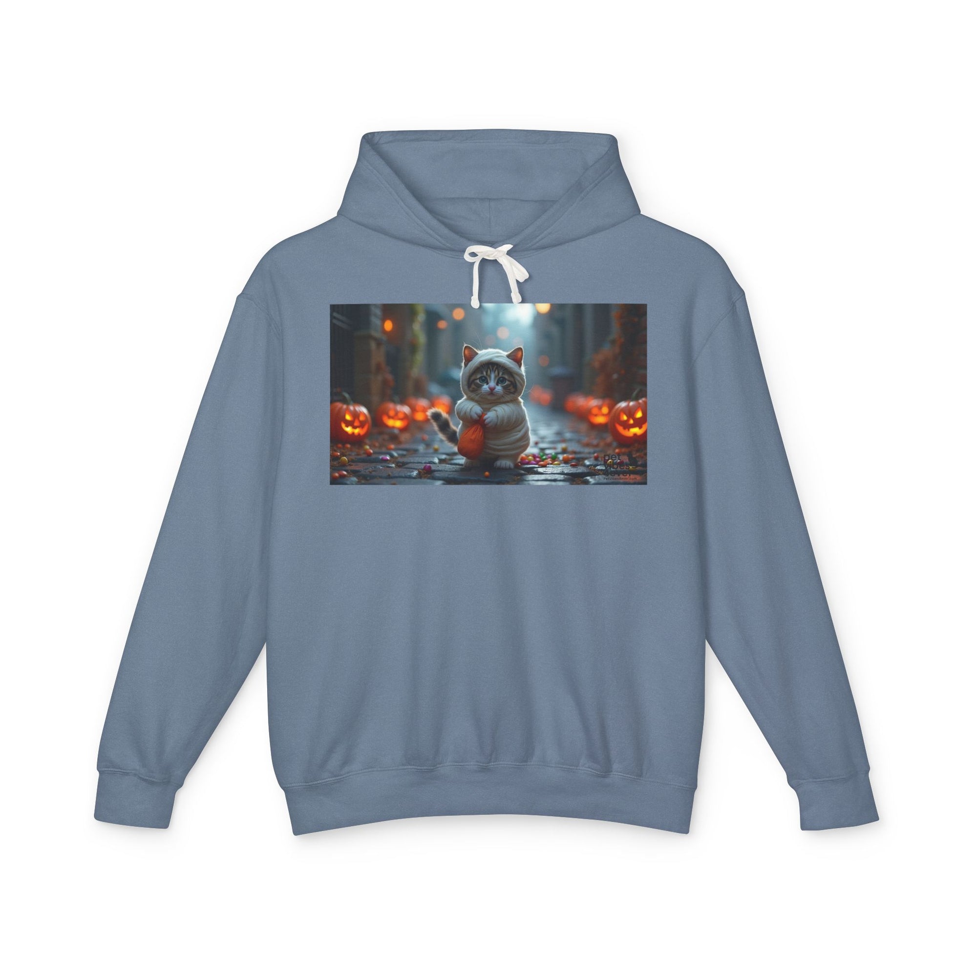 Halloween Cat Unisex Hoodie, Cozy Sweatshirt for Fall, Cute Pumpkin Design, Gift for Cat Lovers, Perfect for Halloween