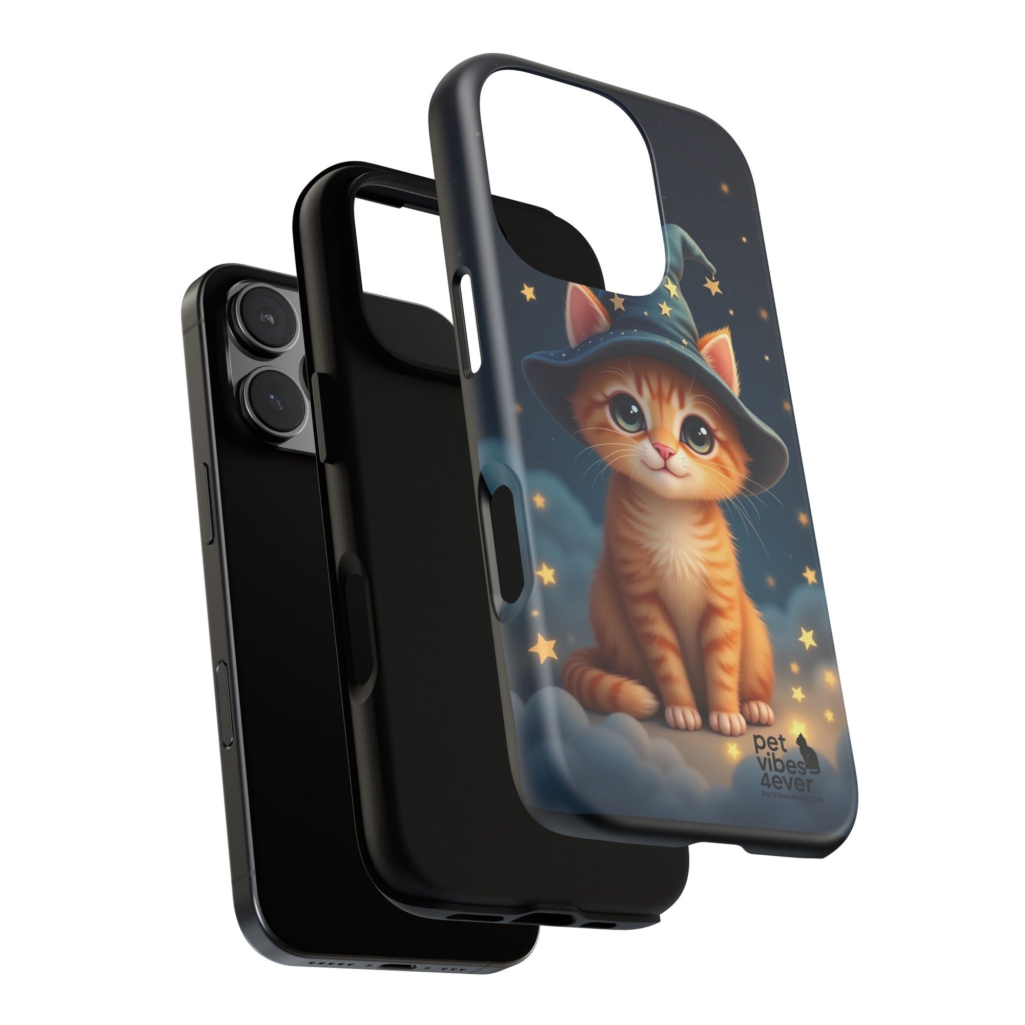 Cat-Themed Phone Case, Cute Cat Case, Pet Lover Gift, Kawaii Phone Accessory, Celestial Cat Design, Stylish Gadget Protector