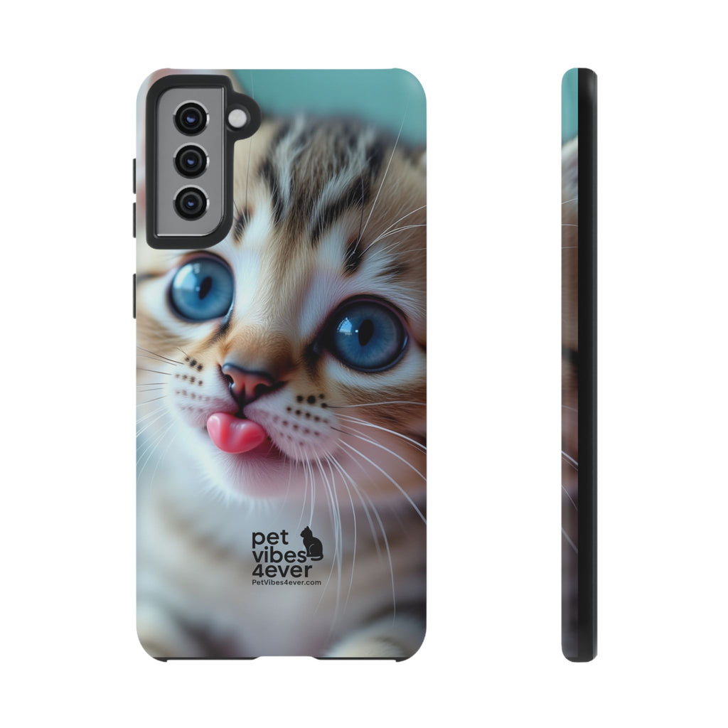 Cute Cat Phone Case, Pet Lover Gift, Durable Phone Cover, Animal Print Case, Cute Kitten Accessory